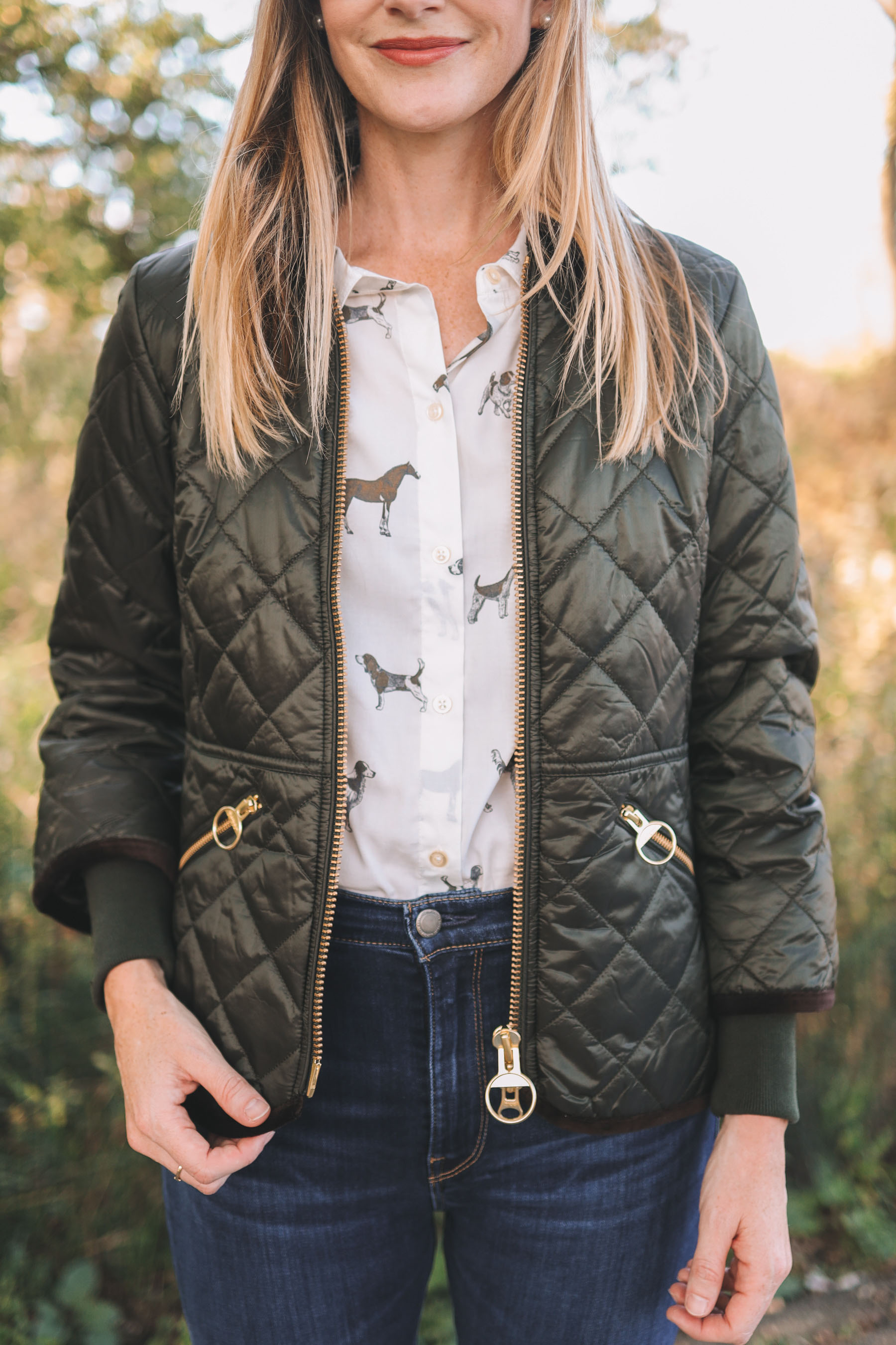 barbour padded jacket