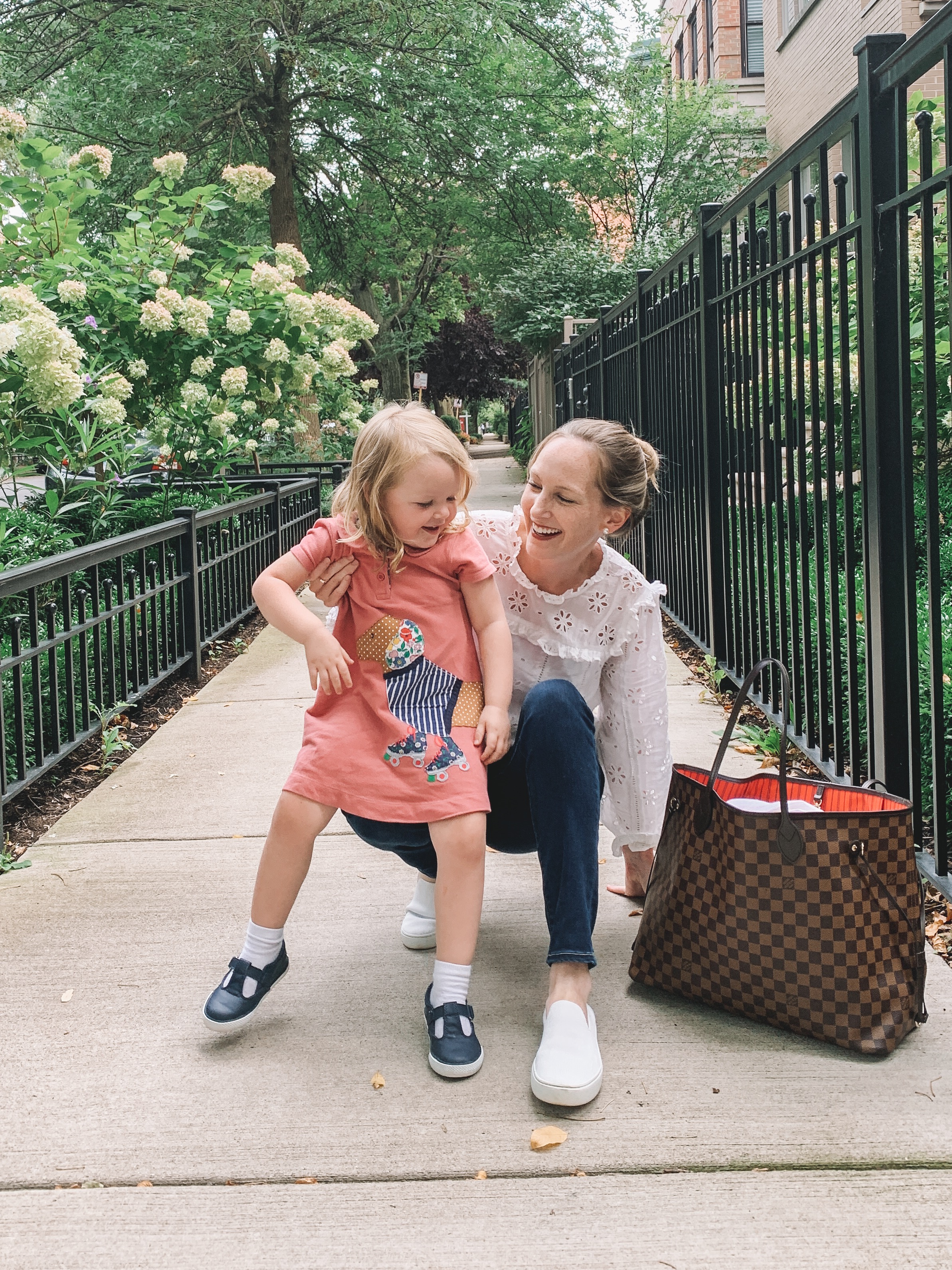 the larkin family dropping emma off at her First Day of Pre-School