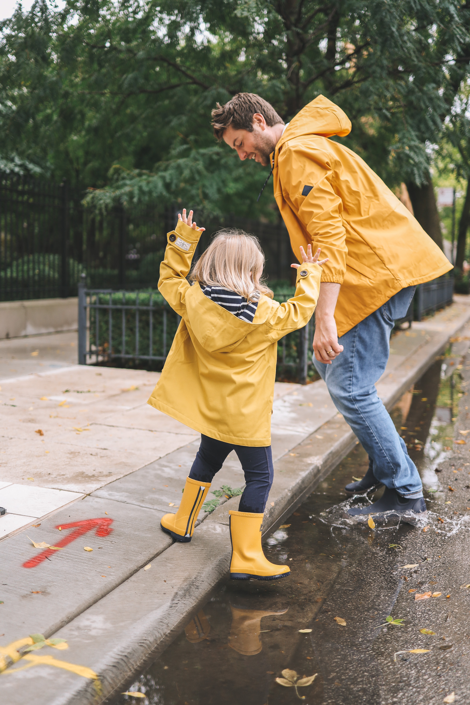 yellow rain gear