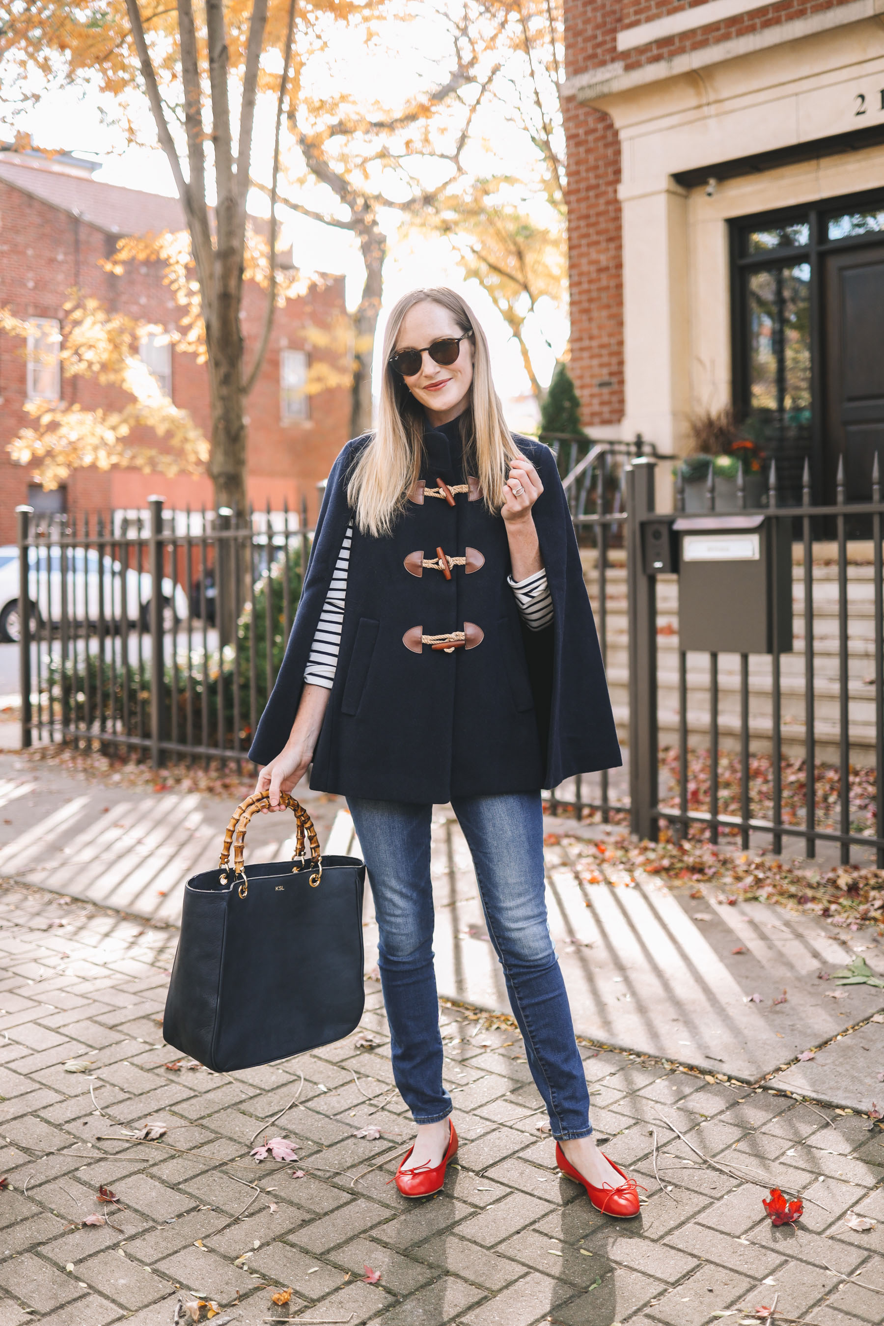 Navy Toggle Cape from J.Crew is Back Kelly in the City