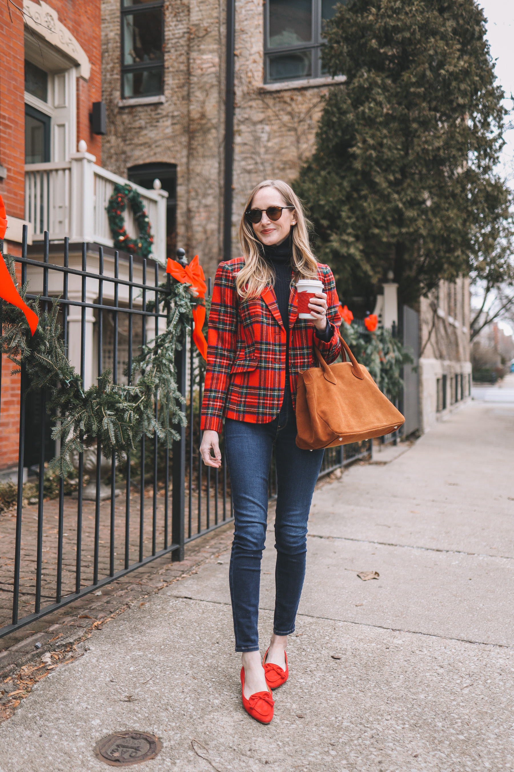 Tartan plaid outlet blazer