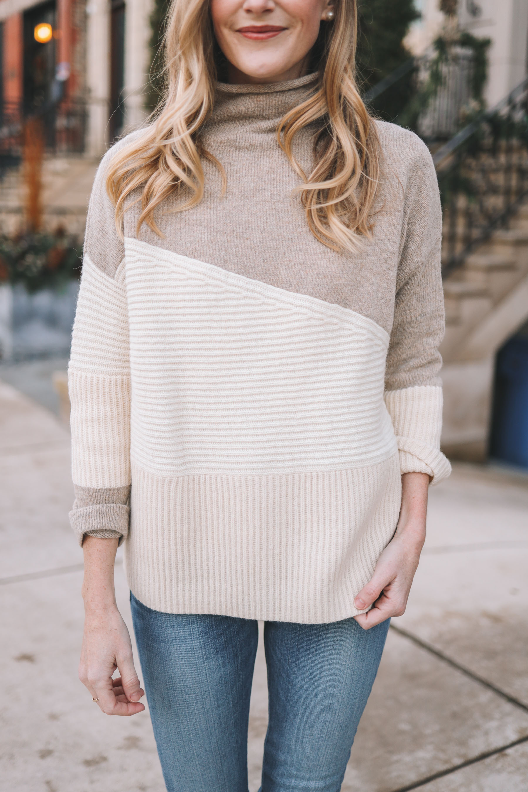 French connection patchwork clearance sweater