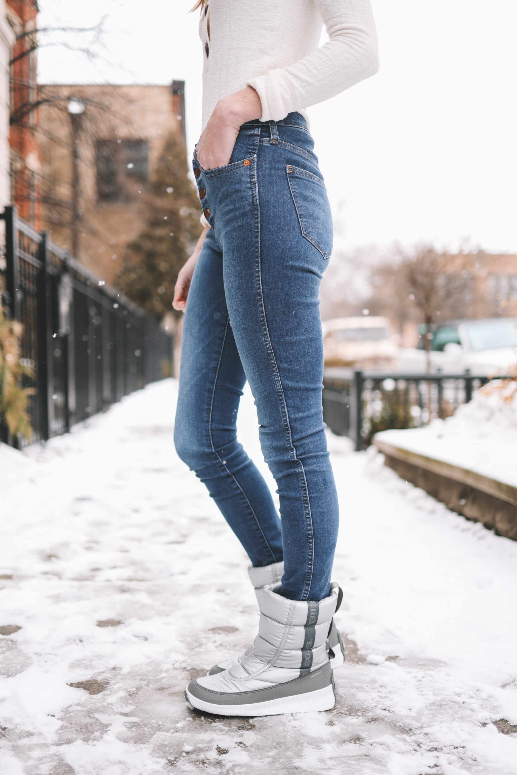 Waterproof Snow Boots Easy to Slip on Kelly in the City