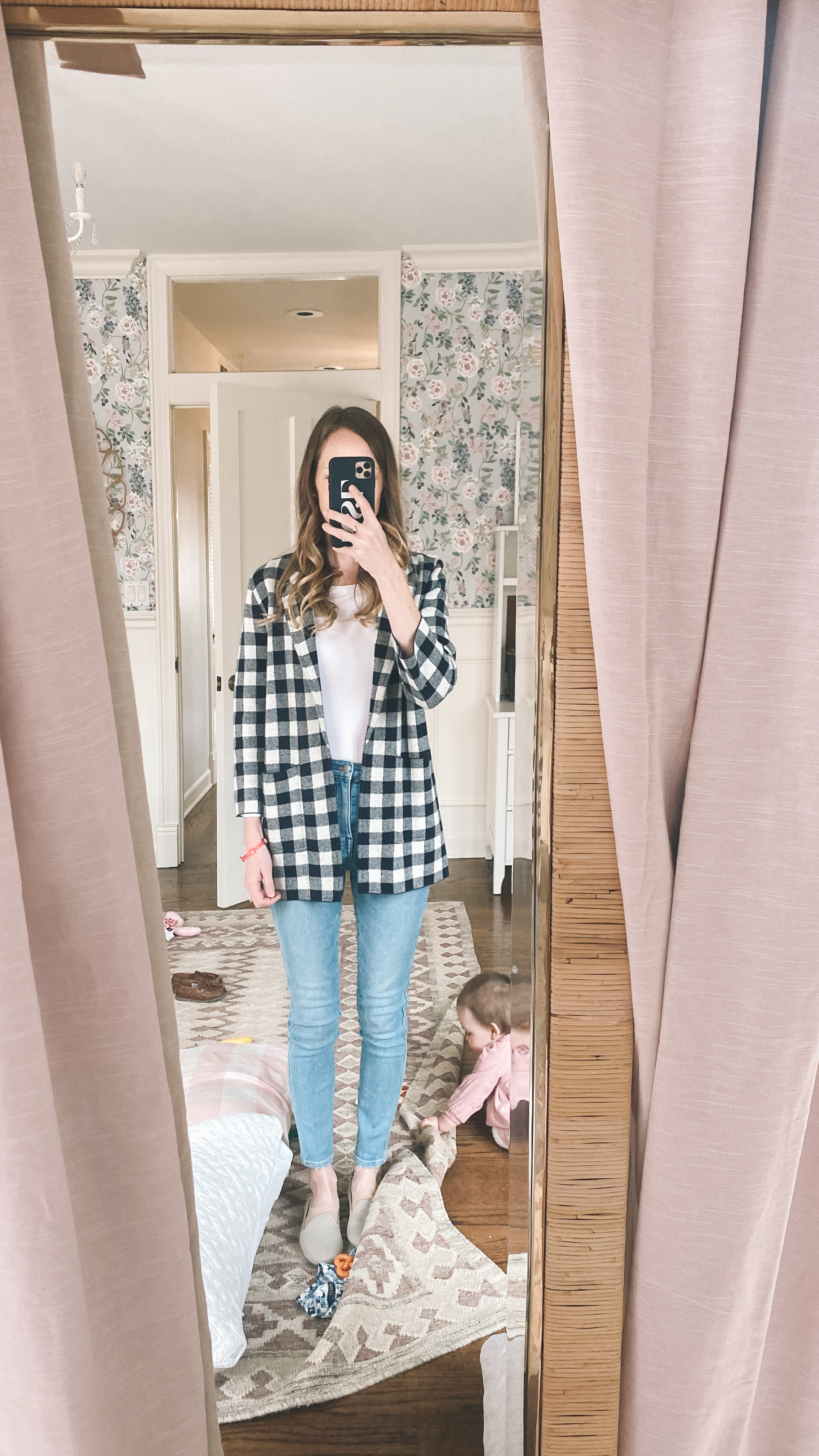 High-Rise Gingham Pants + recent outfits