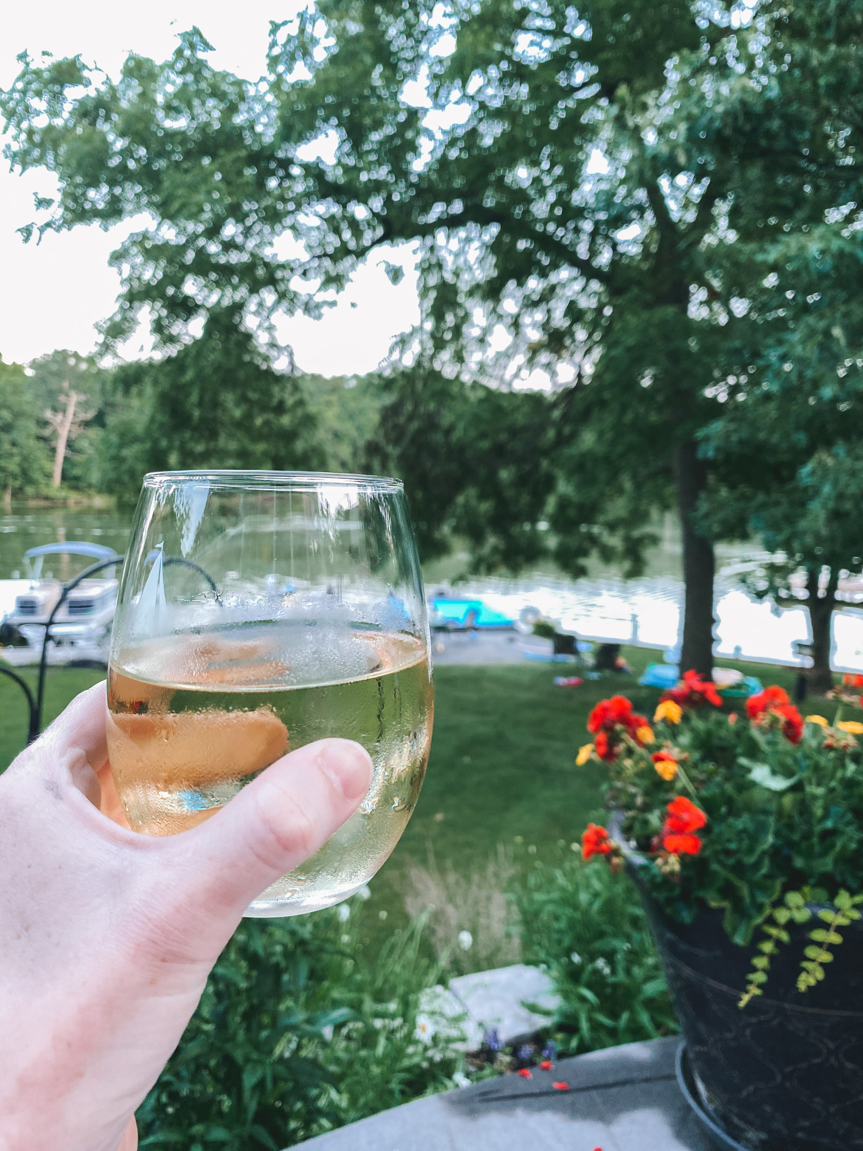 glass of wine every night out on the patio