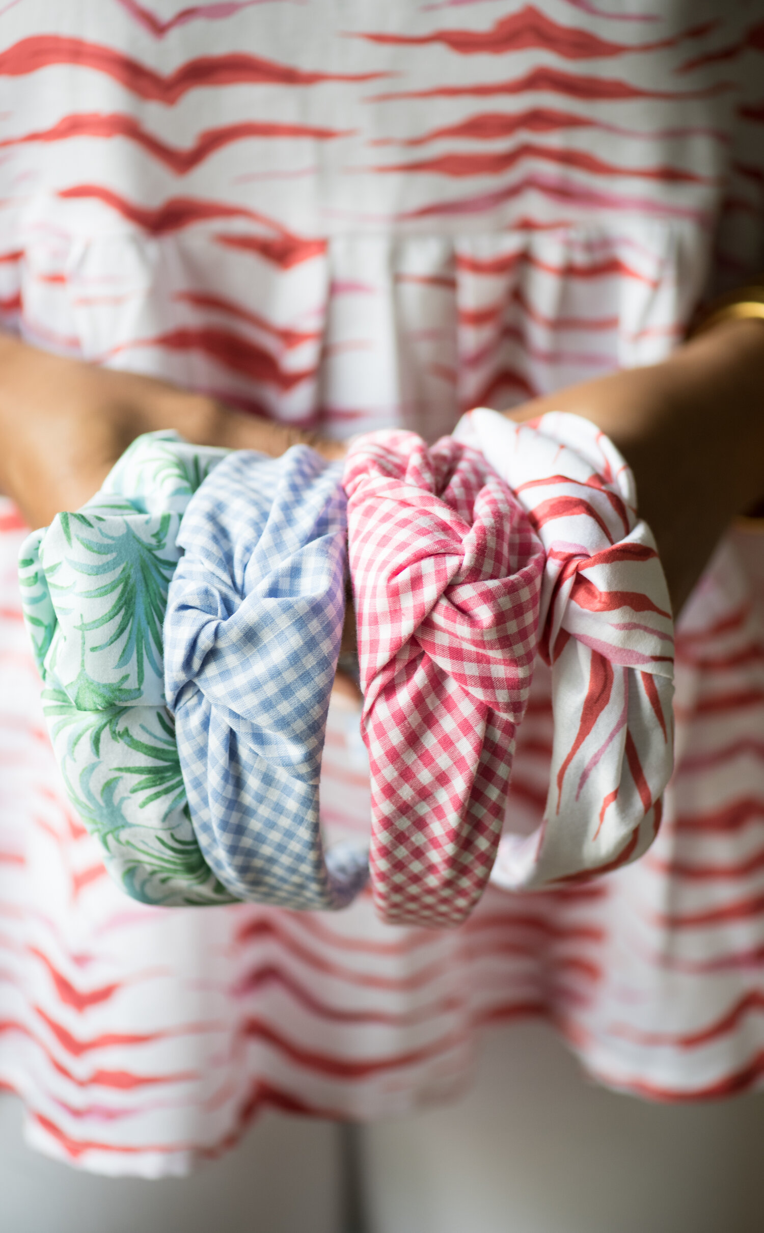 Gingham headbands