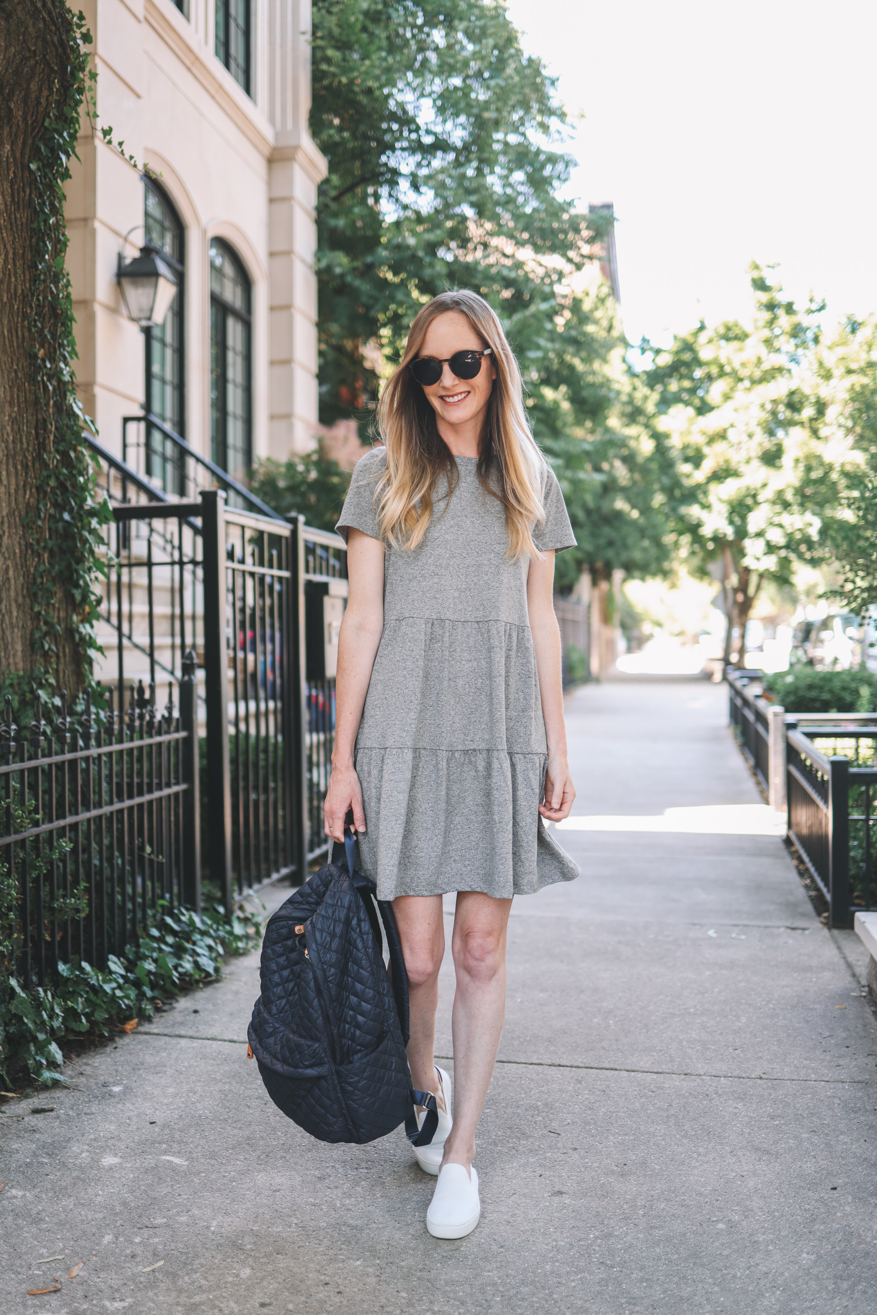 Gap Tiered T-Shirt Dress | Rothys Slip-On Sneaker Review