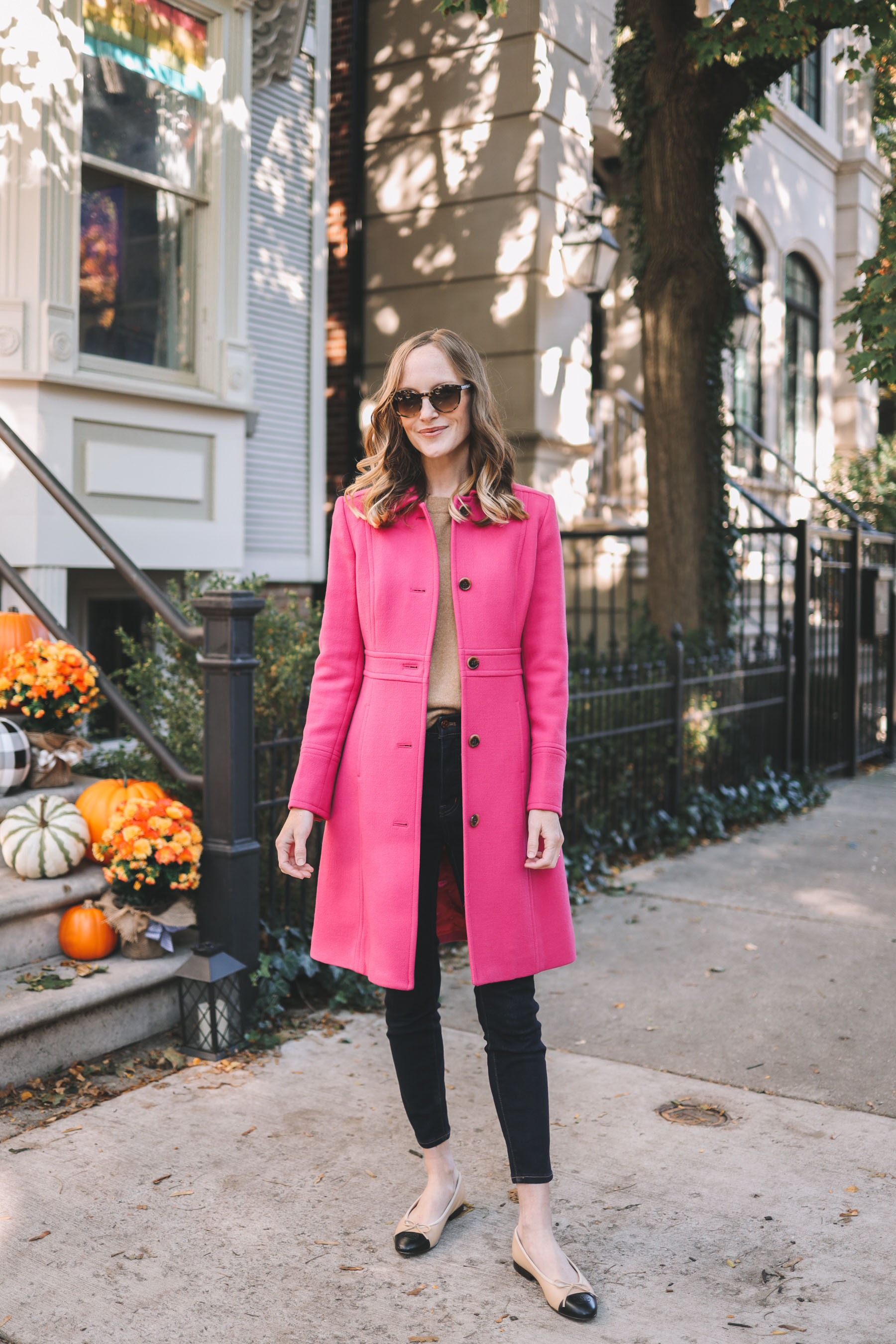 J crew pink cocoon coat sale