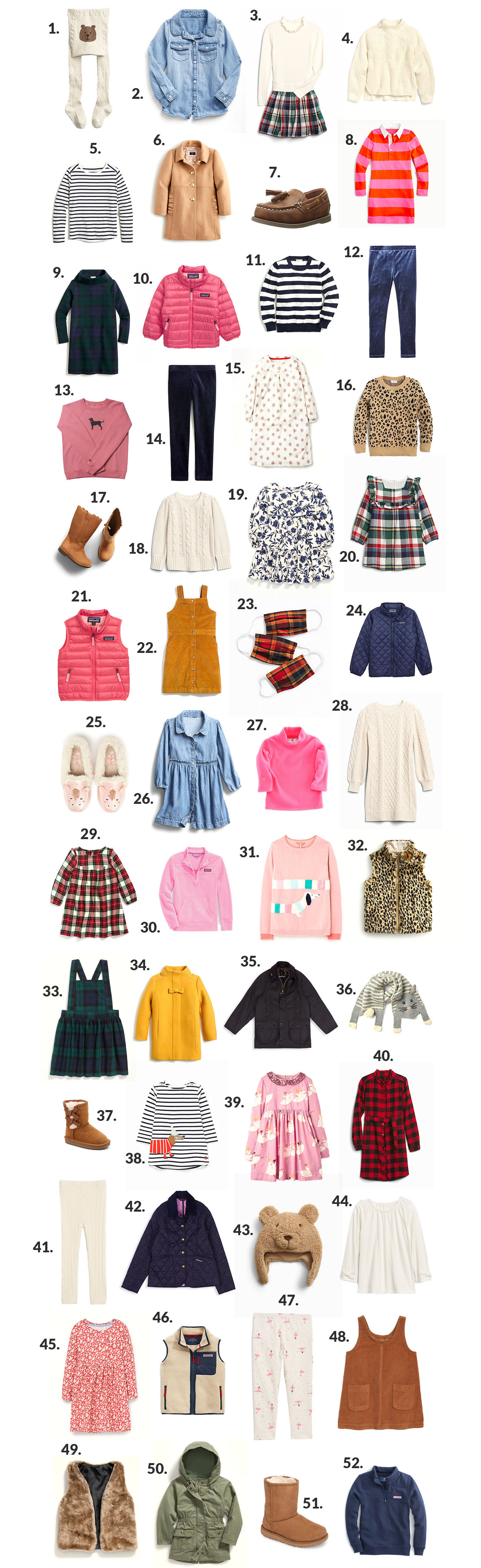 Preppy Little Girls' Fall Wardrobe