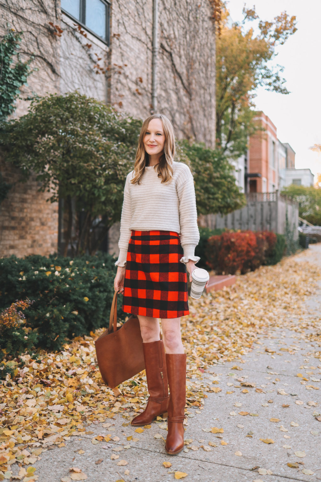 Buffalo Check Skirt | Kelly in the City | Lifestyle Blog
