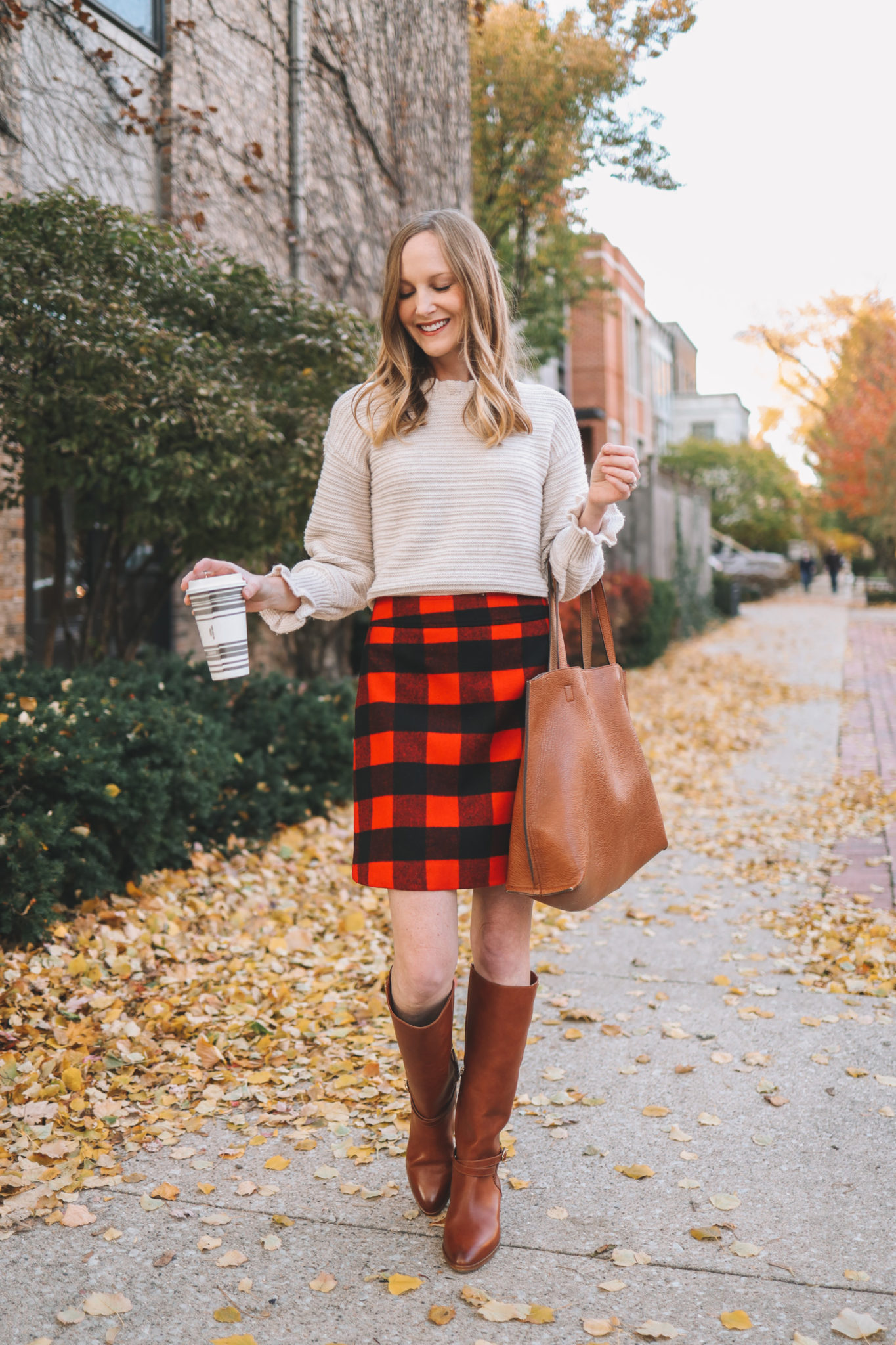 Buffalo Check Skirt | Kelly in the City | Lifestyle Blog