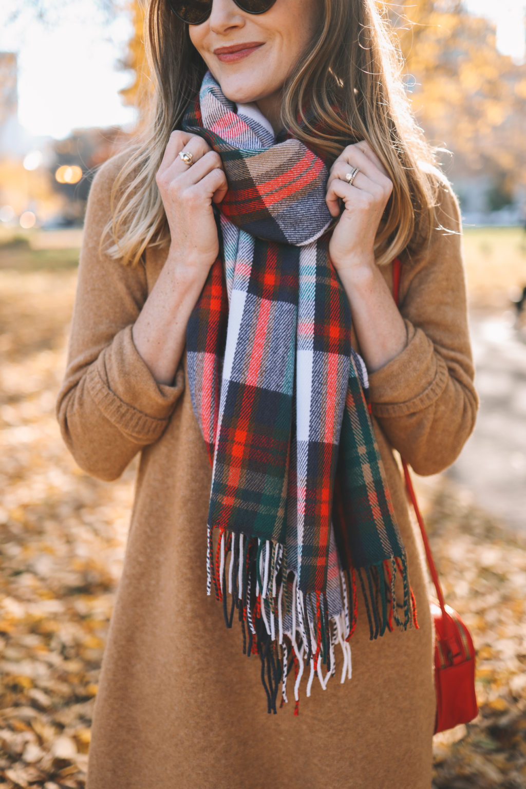 $34.50 Camel Sweater Dress + 50% Off Favorite Scarf + Riding Boots