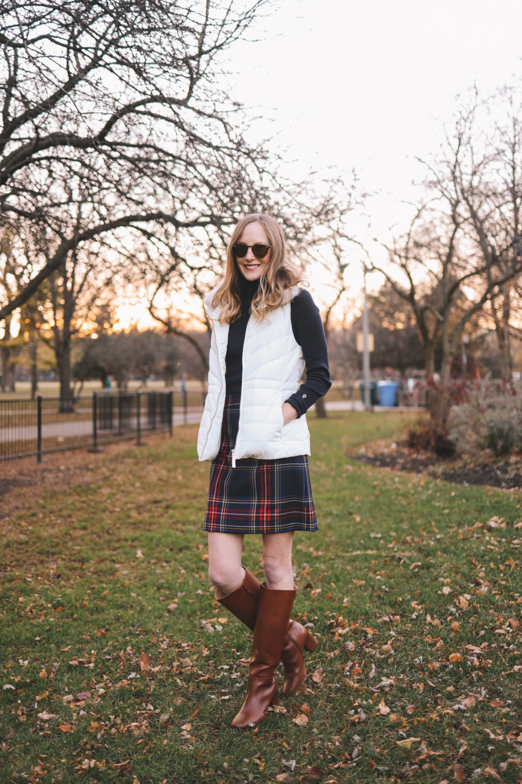 Tartan Skirt and Riding Boots | Kelly in the City | Lifestyle Blog