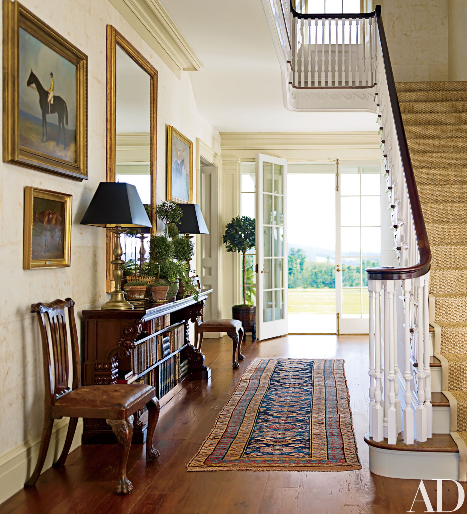 Staircase and picture frames