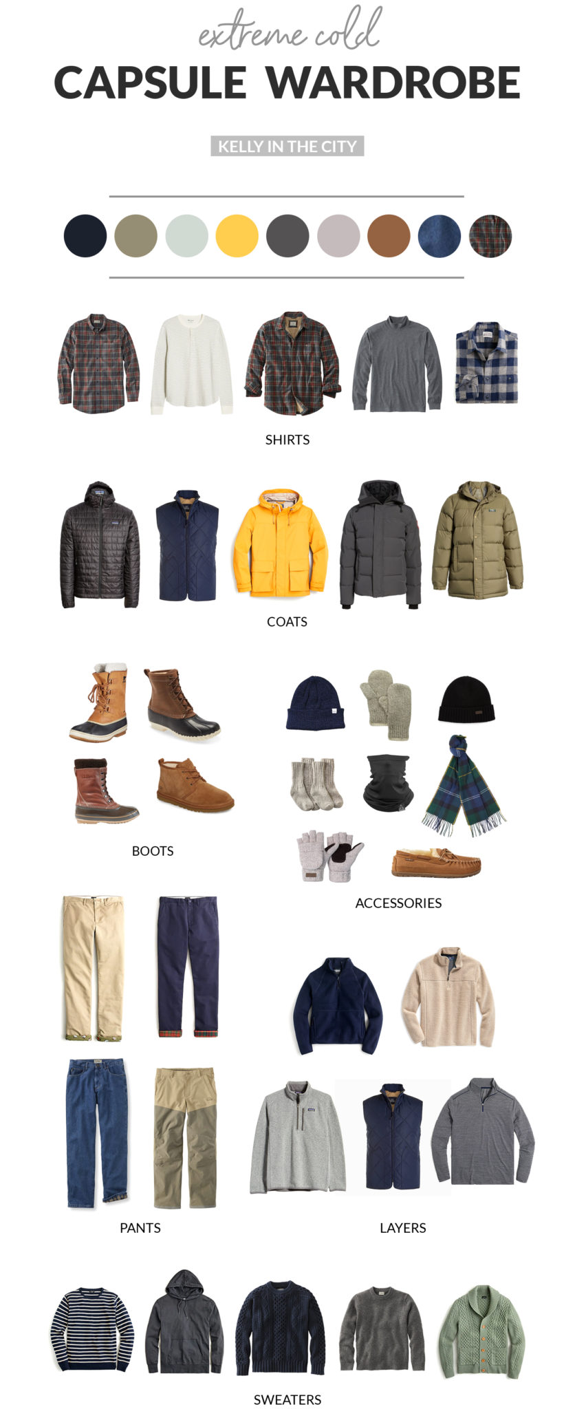 Men's Extreme Cold Capsule Wardrobe | Kelly in the City