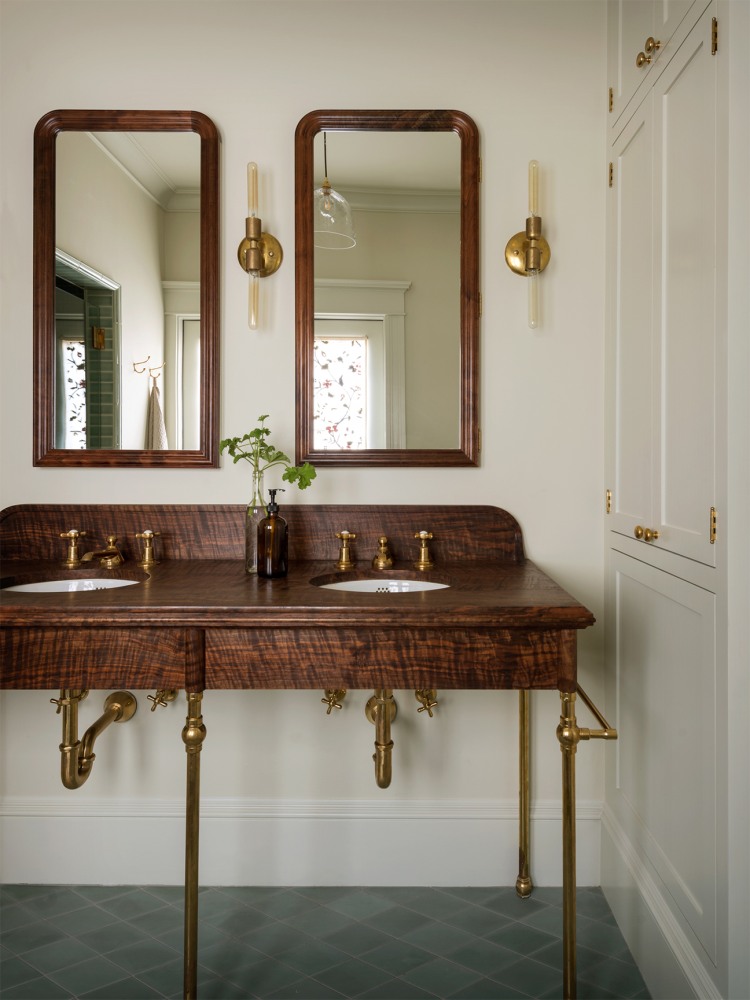 Industrial Bathroom Inspiration: Black, White + Brass - Kelly in