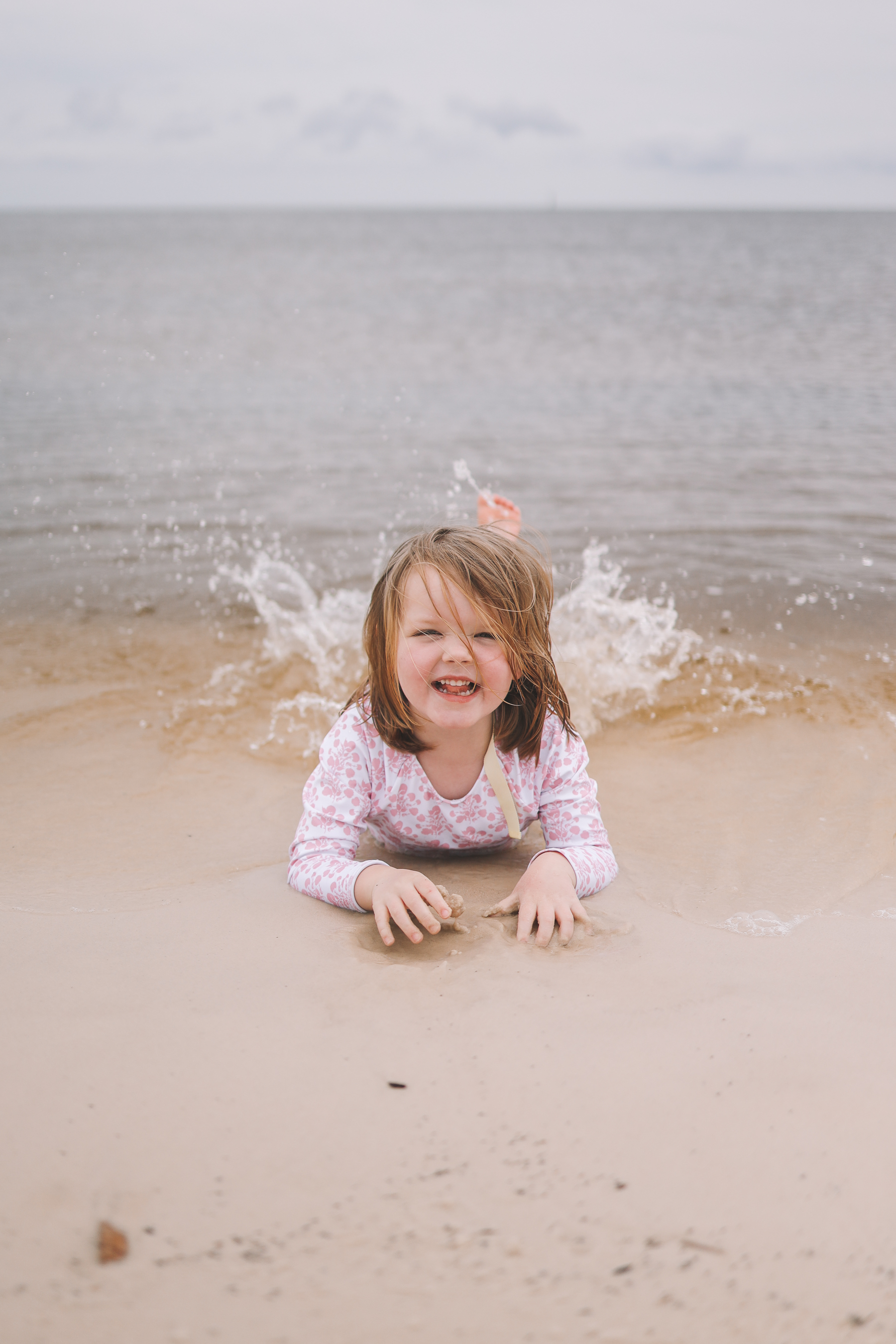 toddler mermaid beach pose