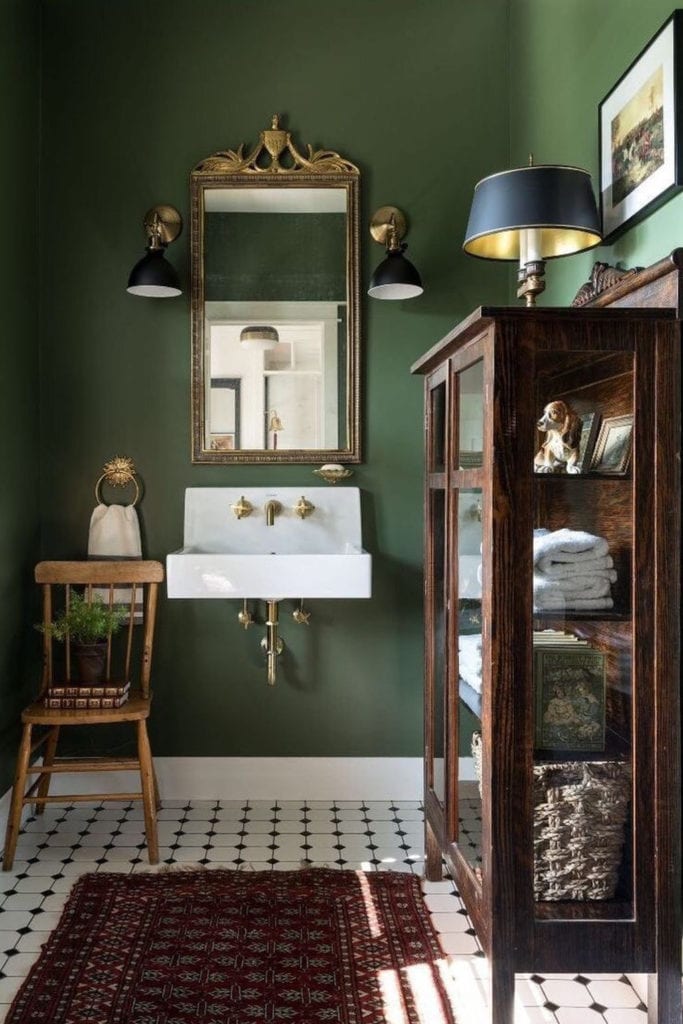 Industrial Bathroom Inspiration: Black, White + Brass - Kelly in