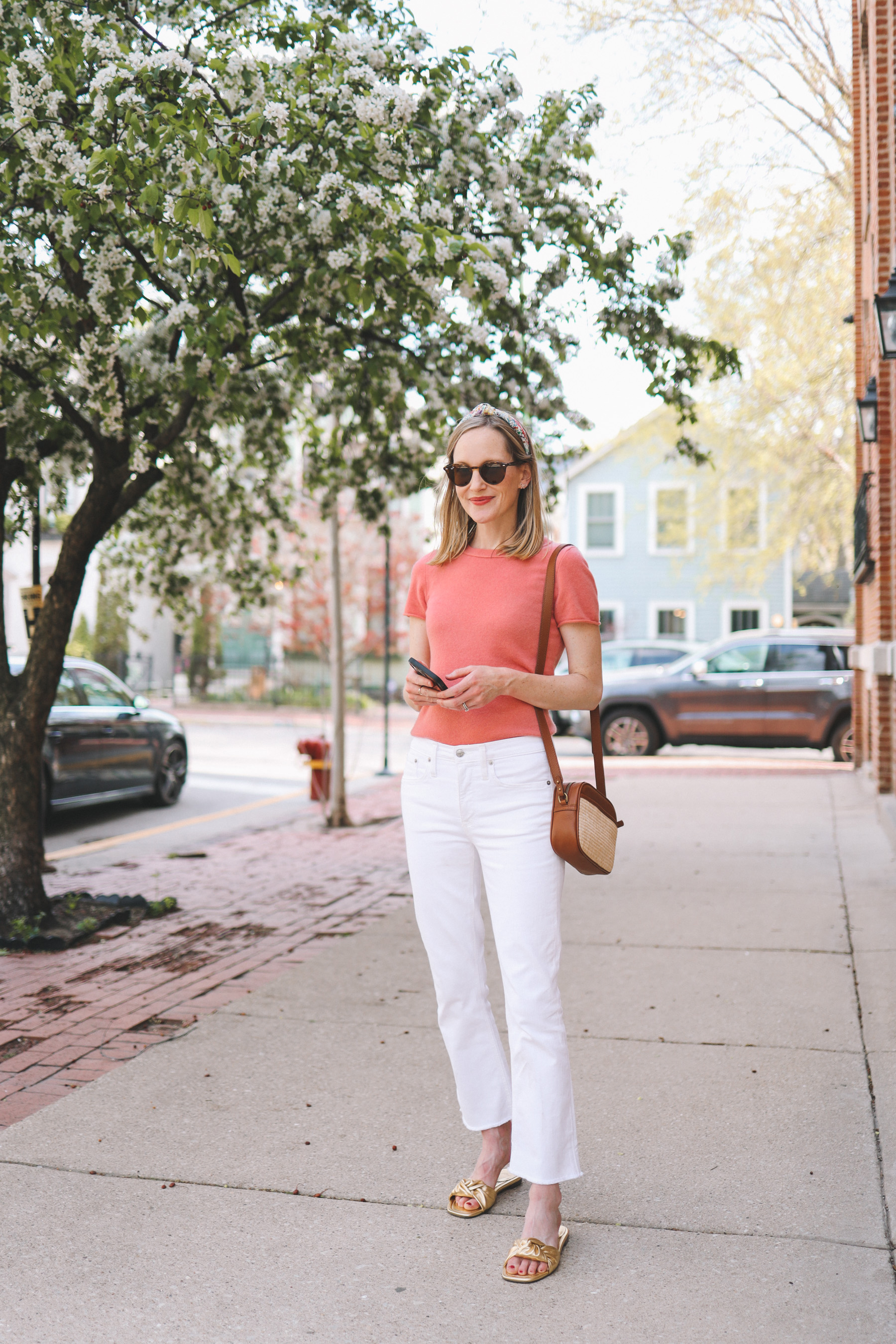 metallic sandals | New Spring Outfits from J.Crew