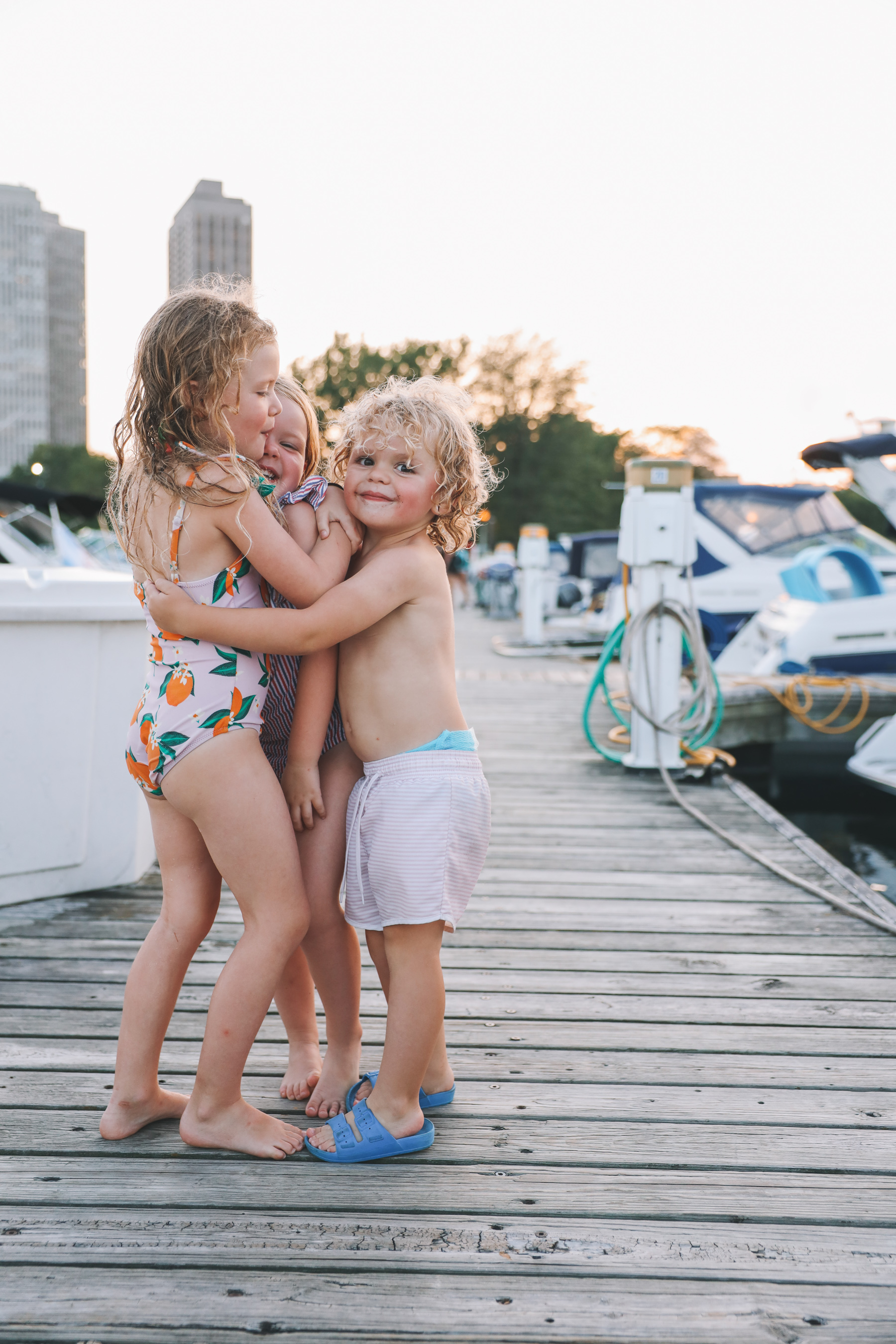 Kids at the harbor