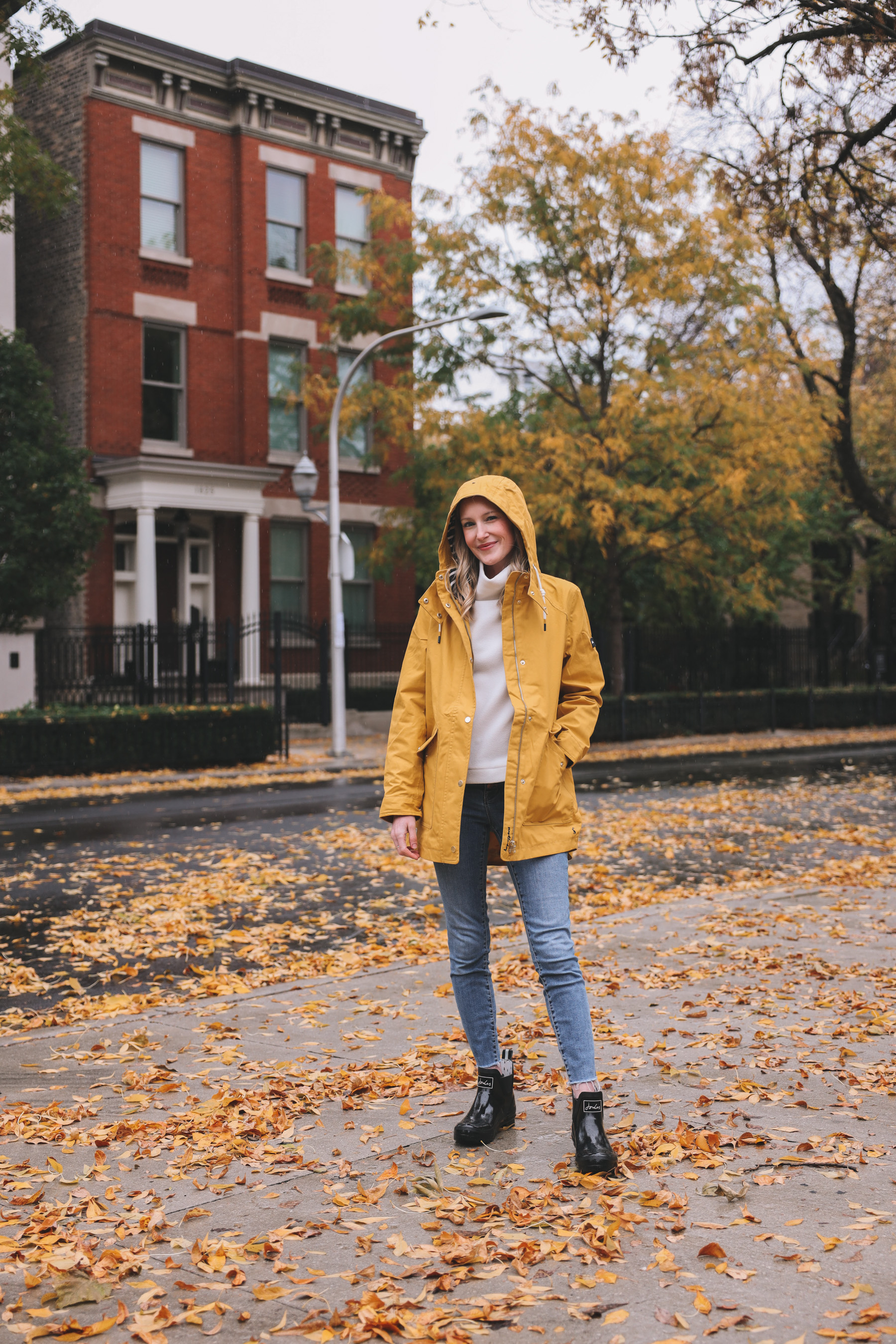 Yellow Rain Coat for fall