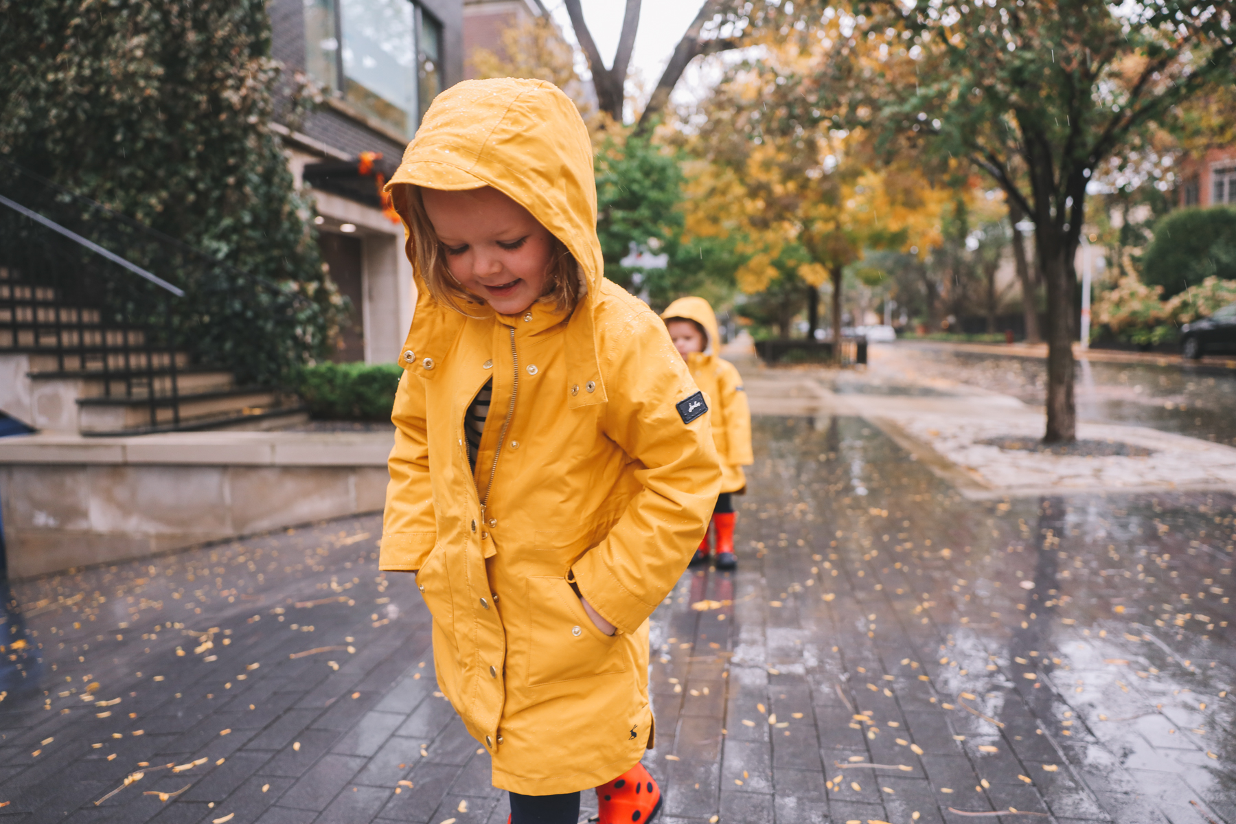 Joules Kids Yellow Rain Coat