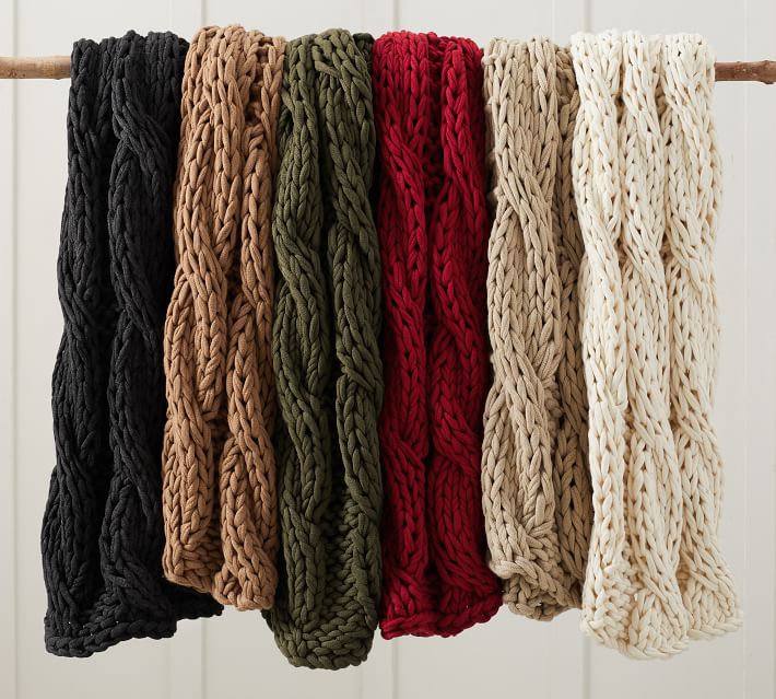 Pottery Barn Hand-Knit Throws - Great Black Friday Buys
