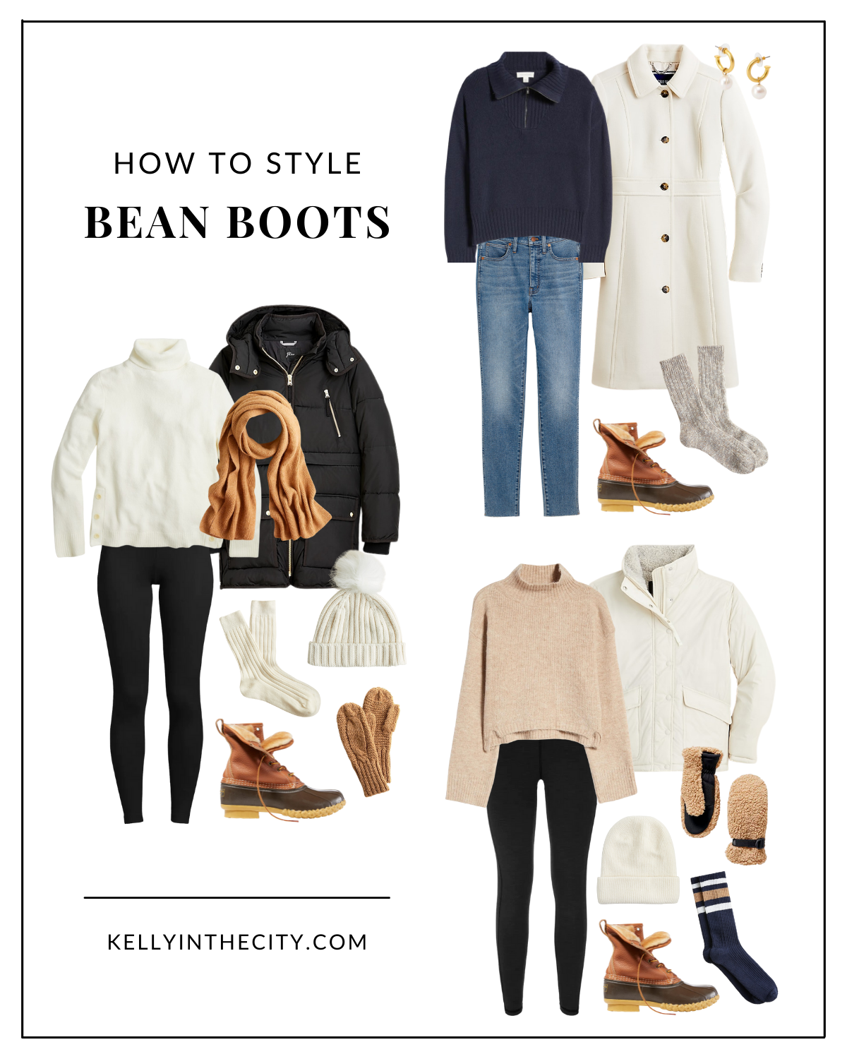 How to Style Bean Boots 3 Ways - The Editor List