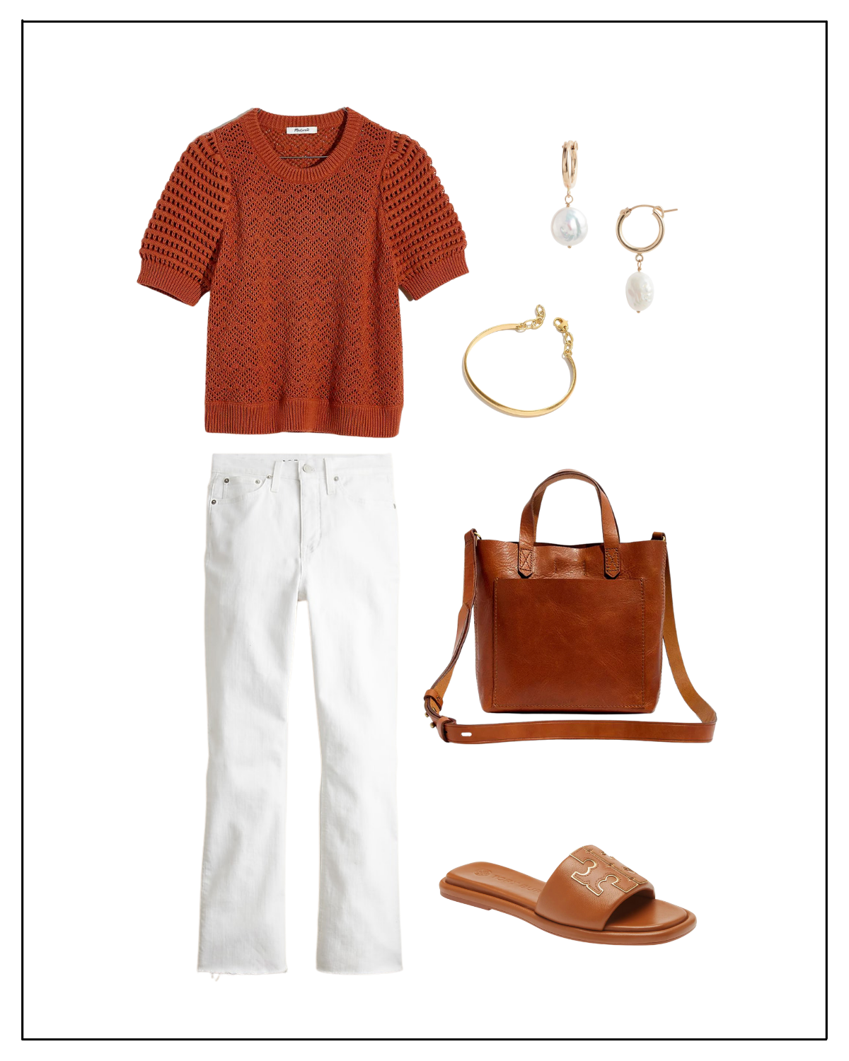 White denim weekend outfit 