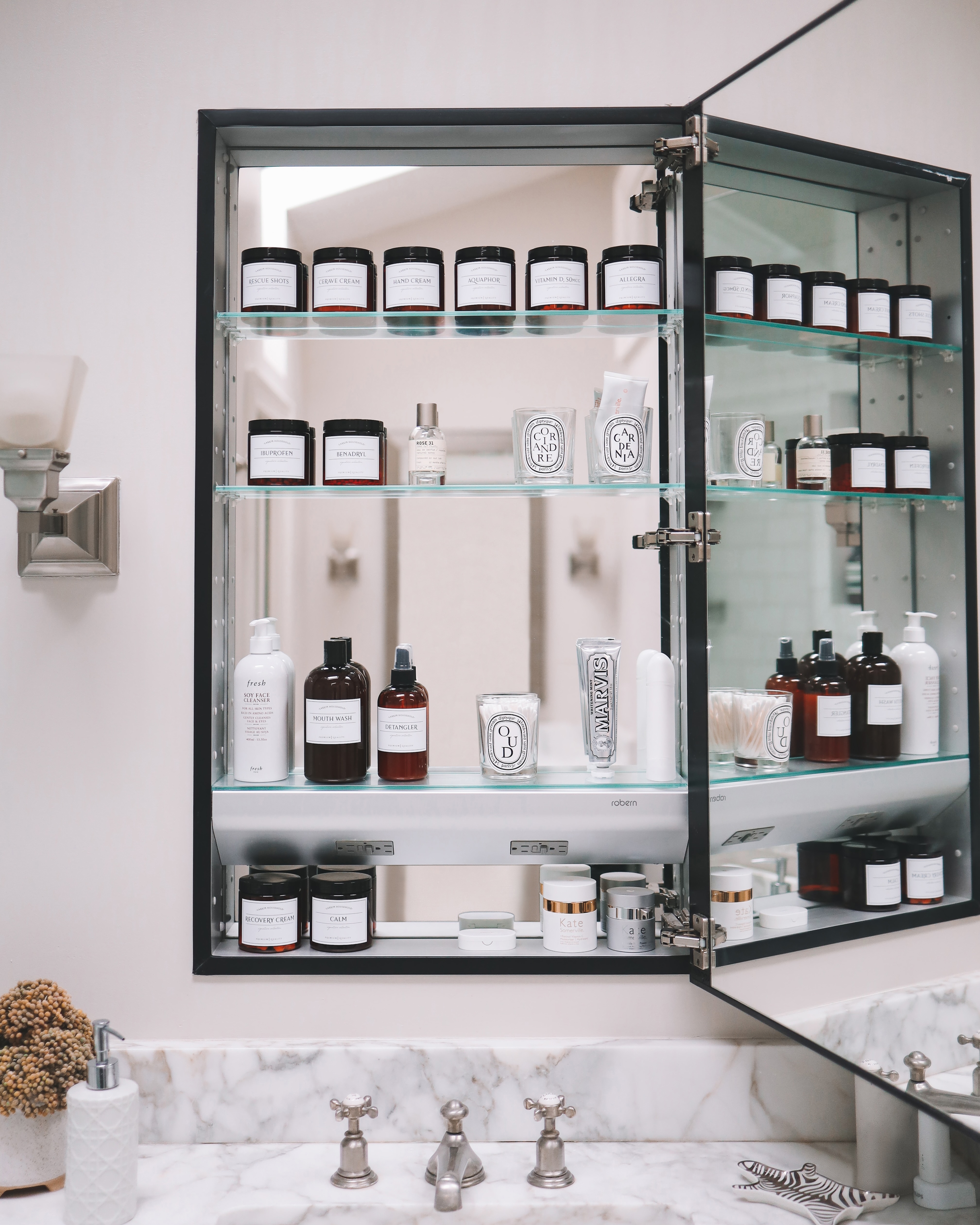 Medicine Cabinet Organization, bathroom