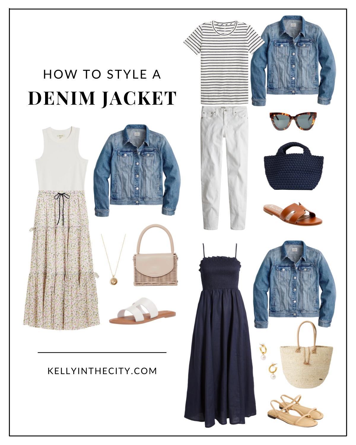 Ways to style a best sale denim jacket