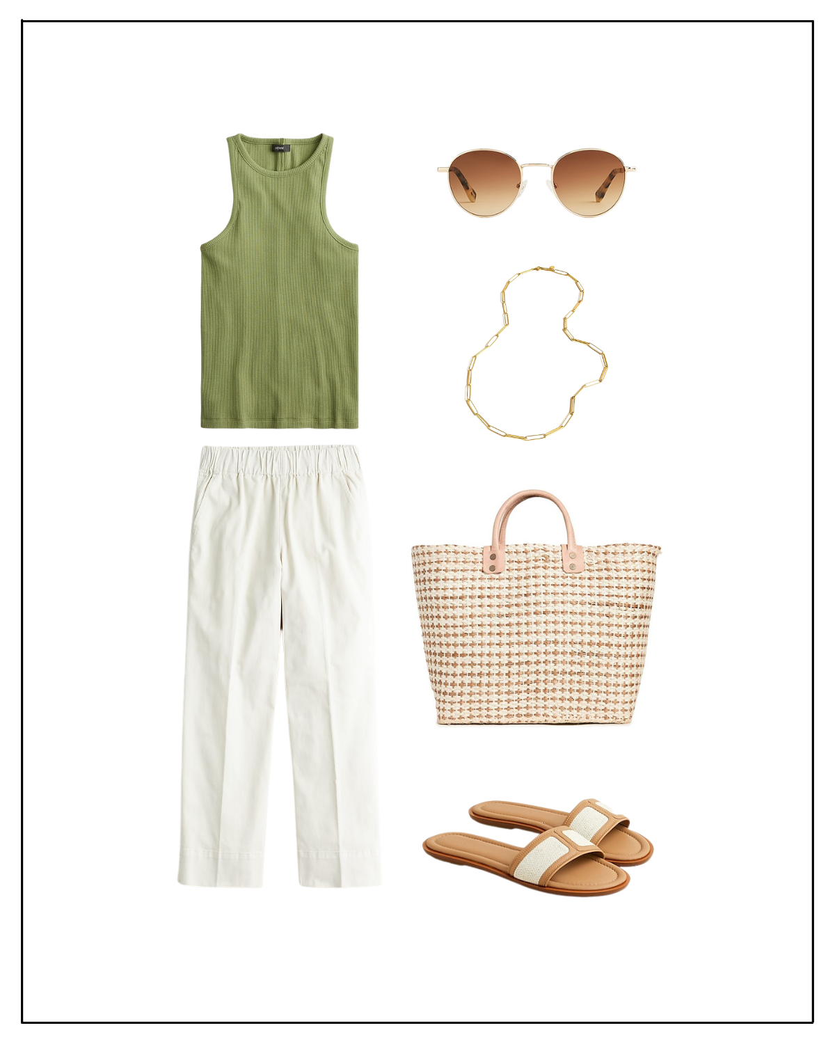 How to Style Wide Leg Chino Pants for Beach Day