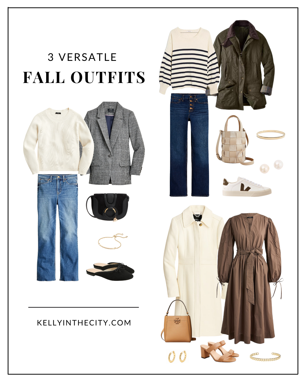 3 Fall Outfits From Basics, Kelly in the City
