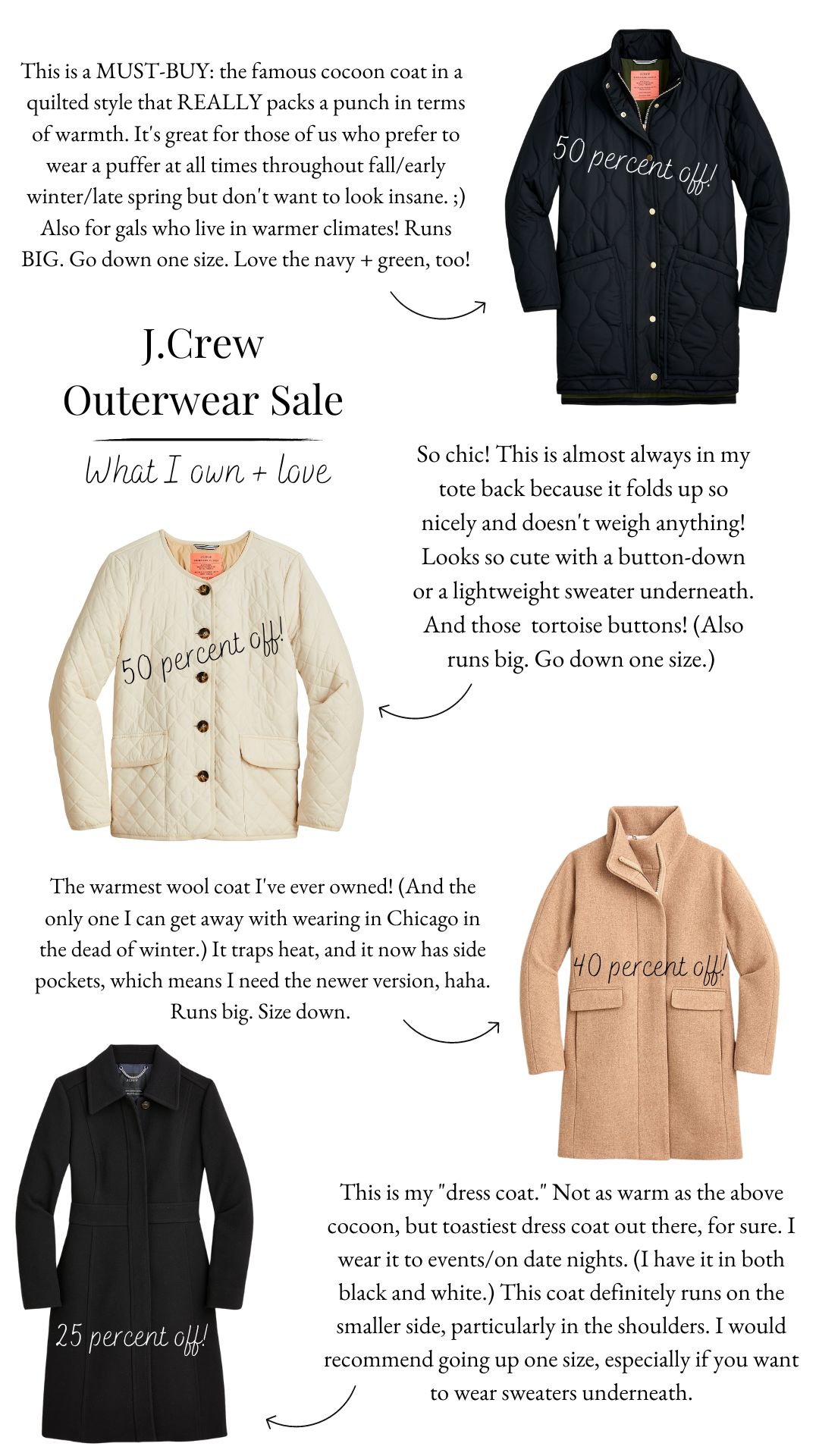 J crew sale sale coats