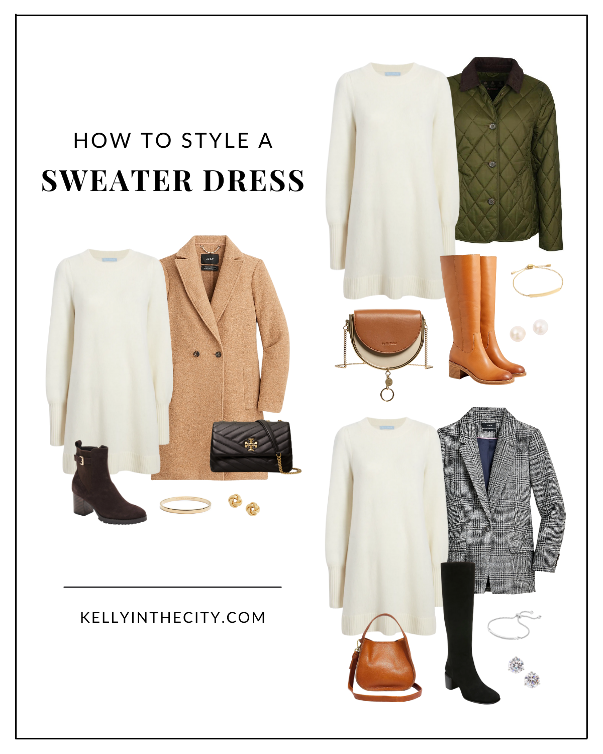 How to Style a Sweater Dress 3 Ways