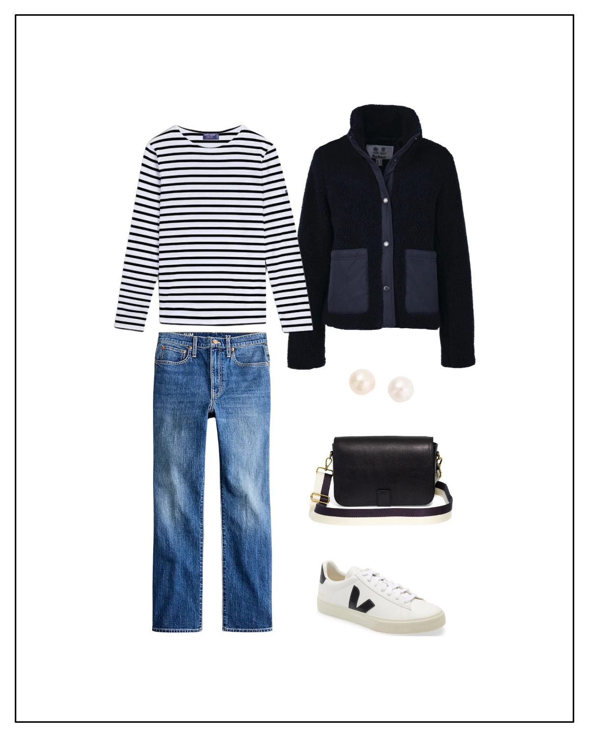 Striped T-Shirt Fall Outfits From Basics