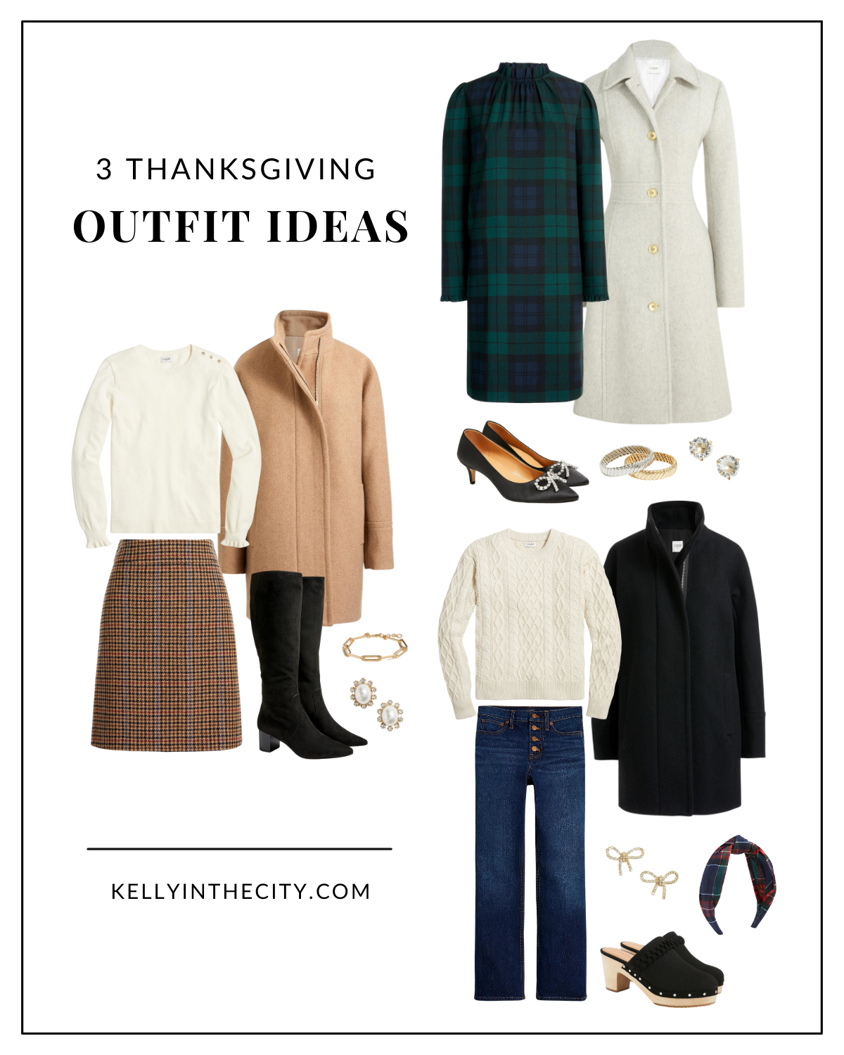 3 Thanksgiving Outfit Ideas, Kelly in the City