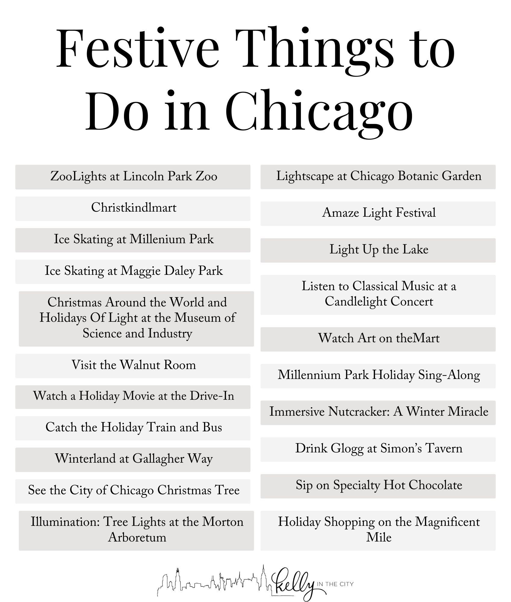 Festive Things to do in Chicago