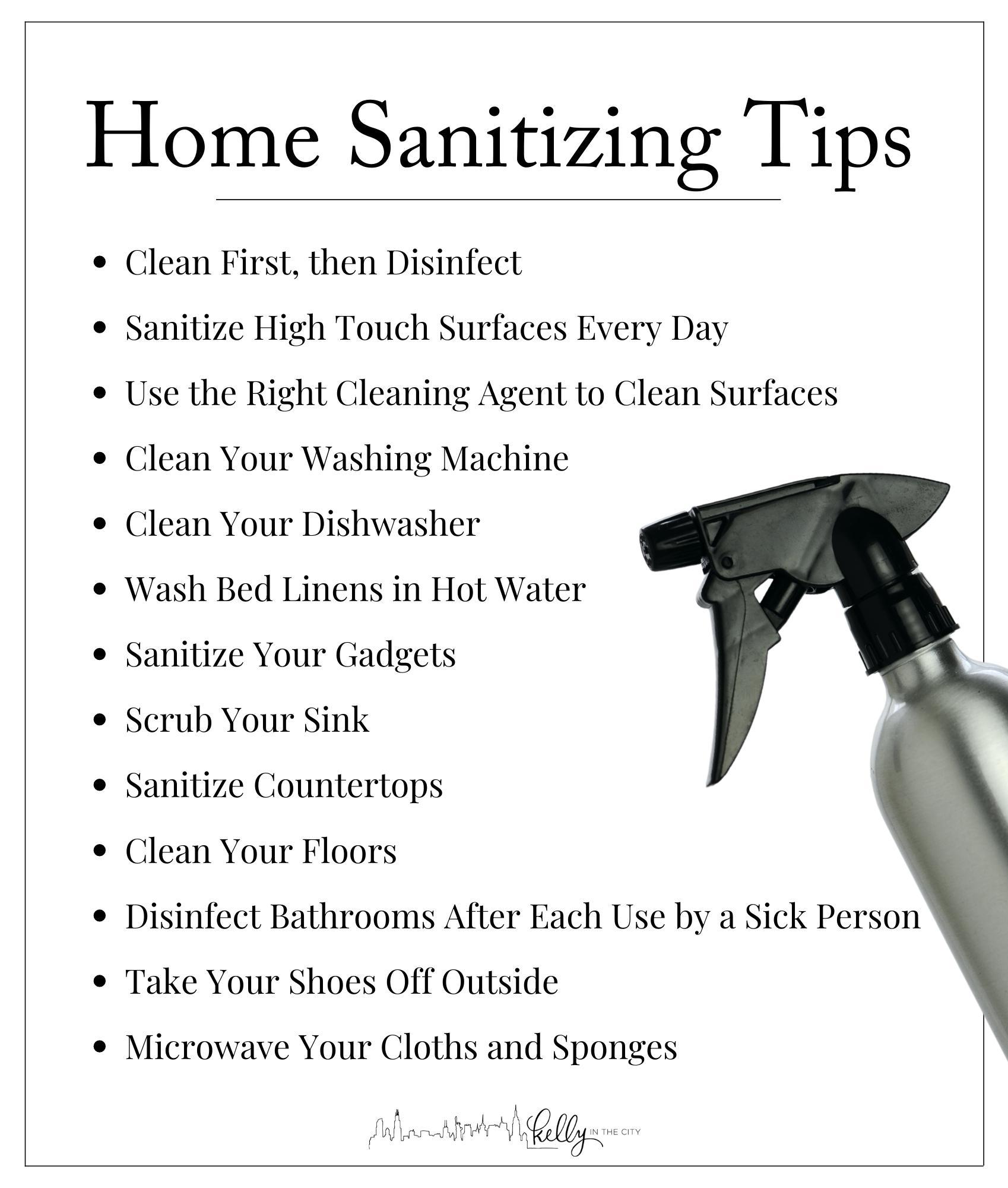 Steps for Home Sanitizing Tips
