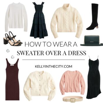 How To Wear A Sweater Over A Dress