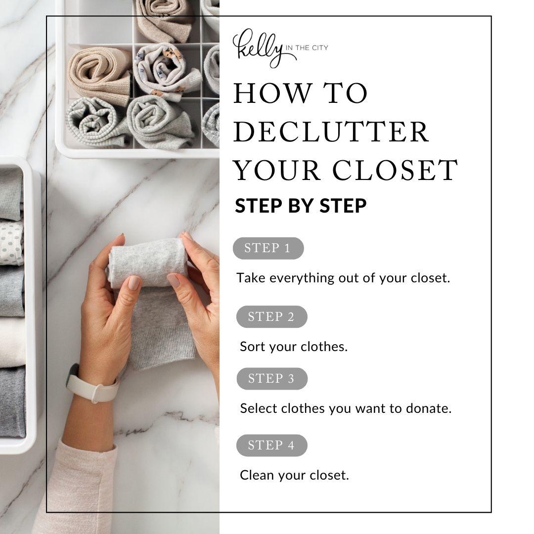 How To Declutter Your Closet step by step