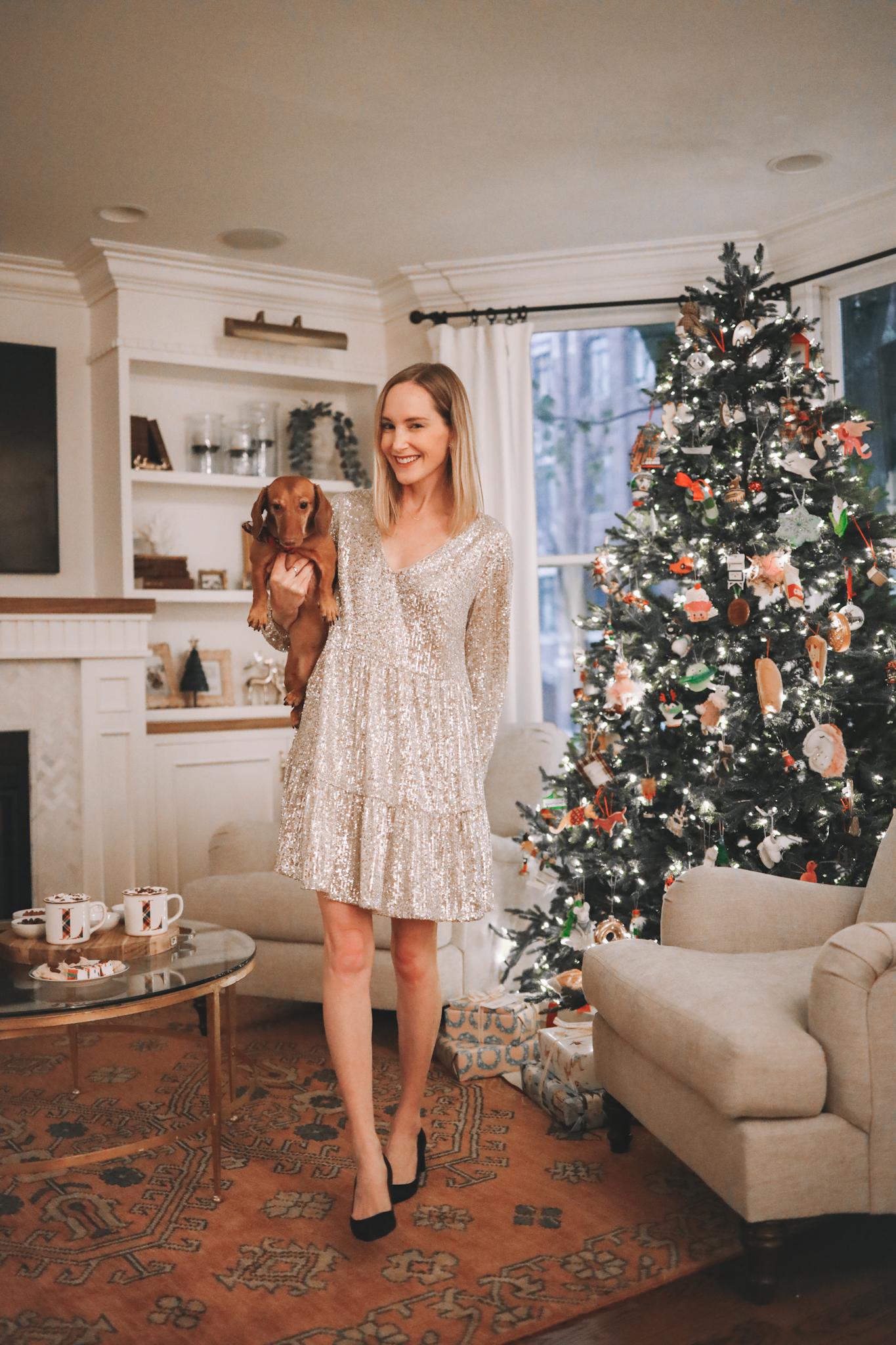 Sequin Tiered Dress for the holidays