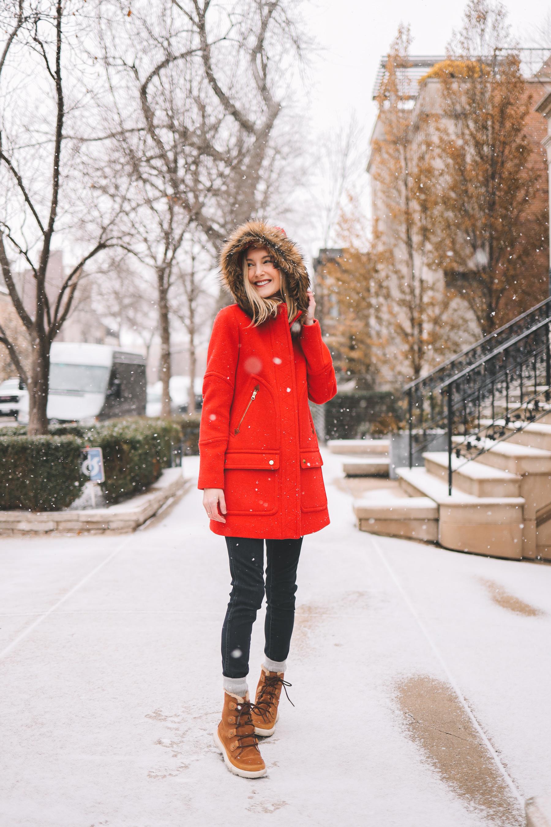 J crew cheap wool parka