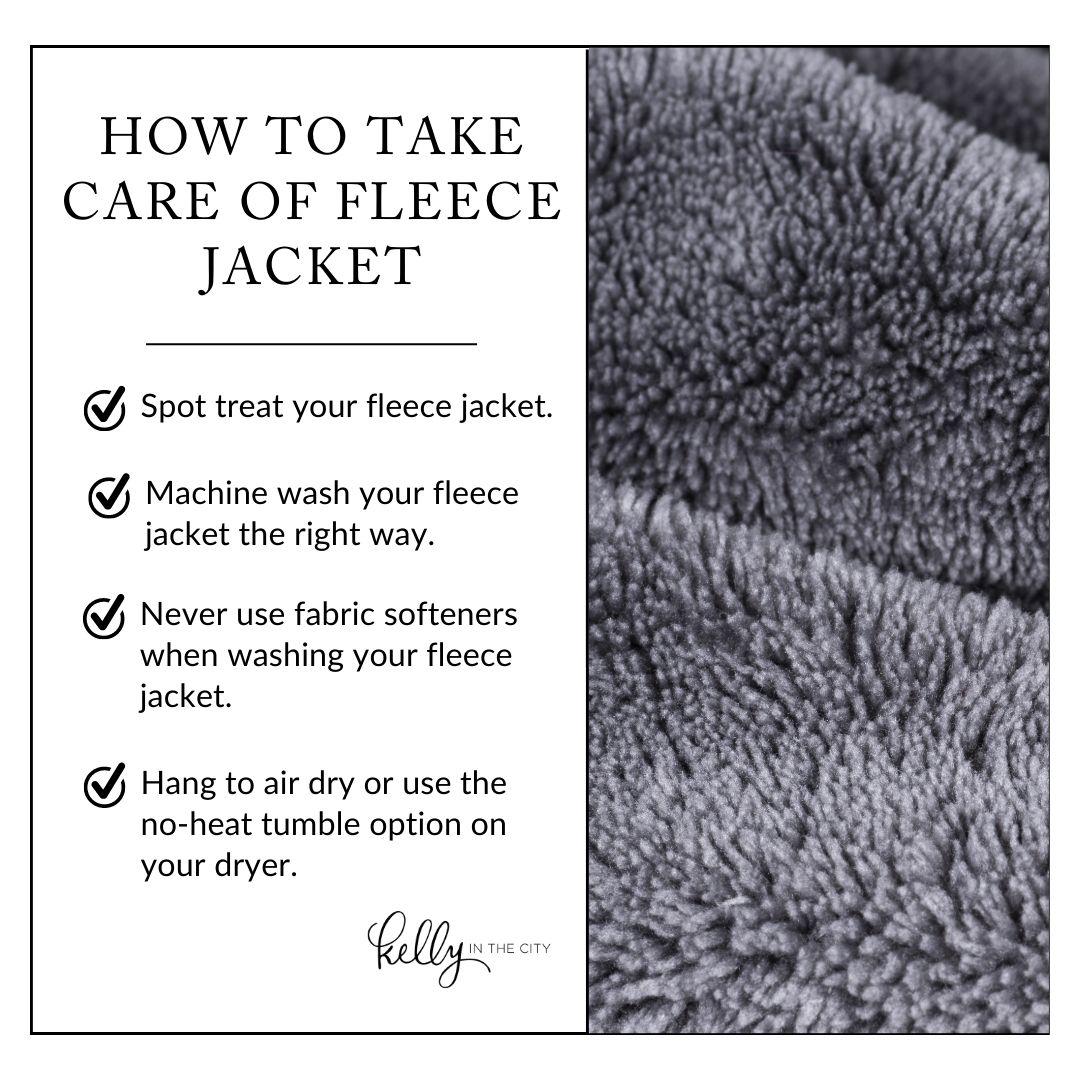 Instructions on how to care for your fleece jacket