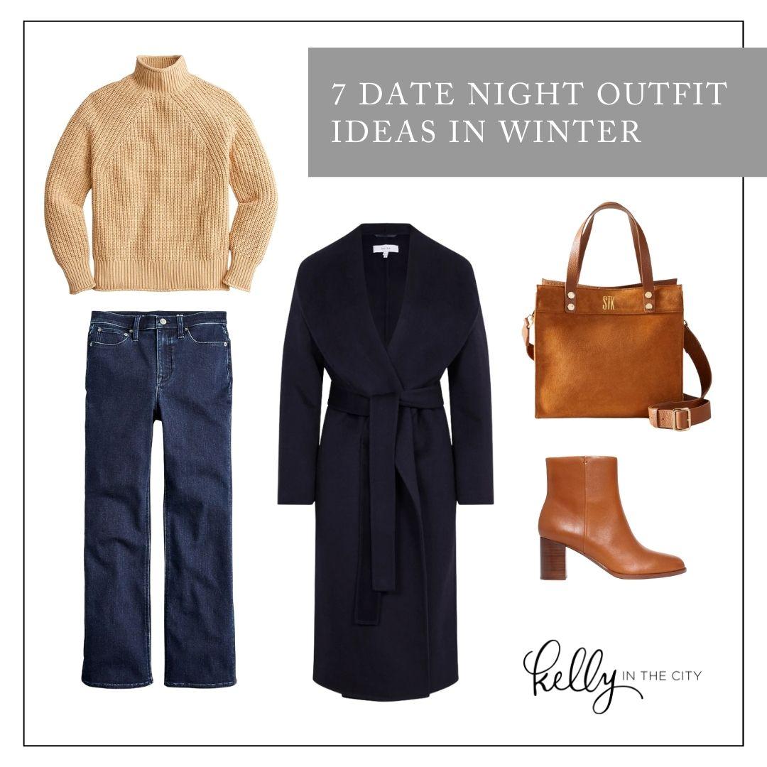 Date night outfits for winter with depiction of clothes