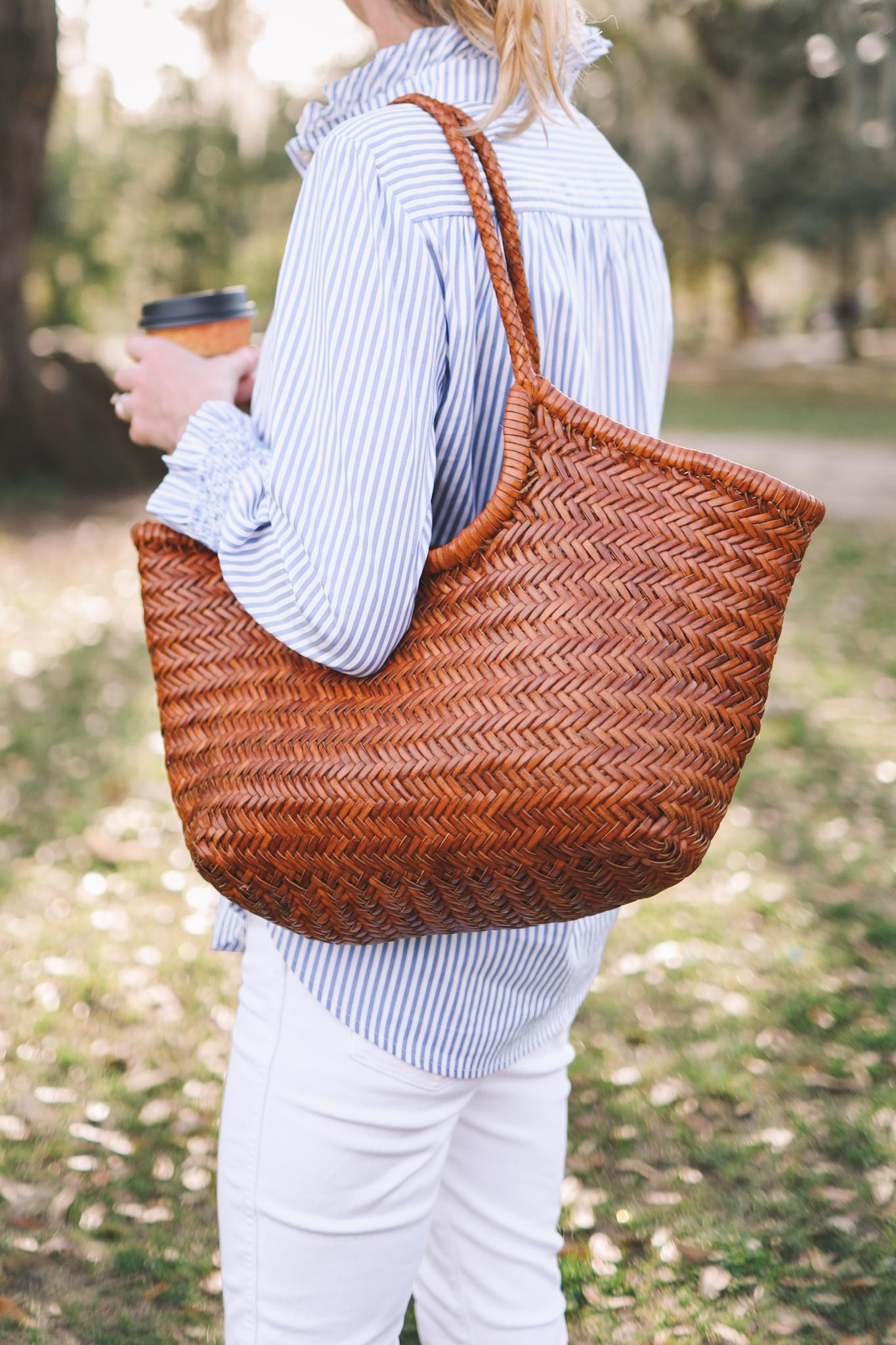 large woven tote