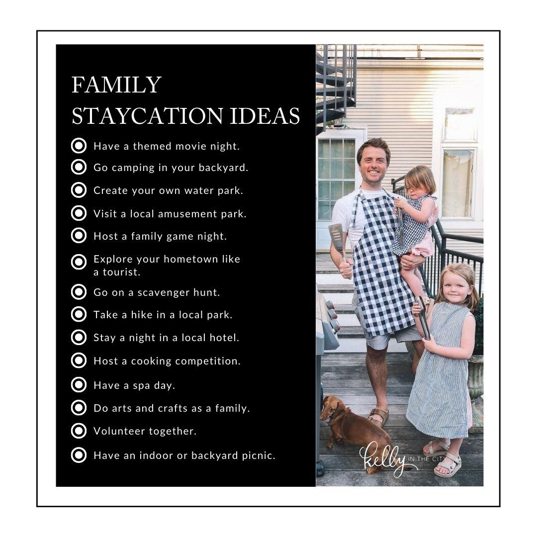 List of family staycation ideas 