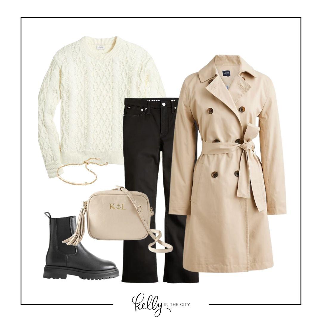 trench coat outfit