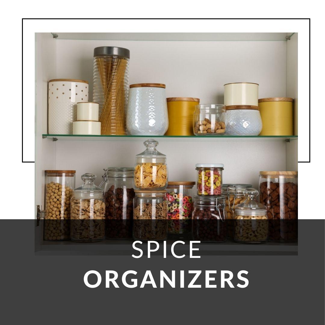 Orii 18 Jar Bamboo Drawer + Over Counter Spice Rack