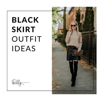 black skirt outfit ideas